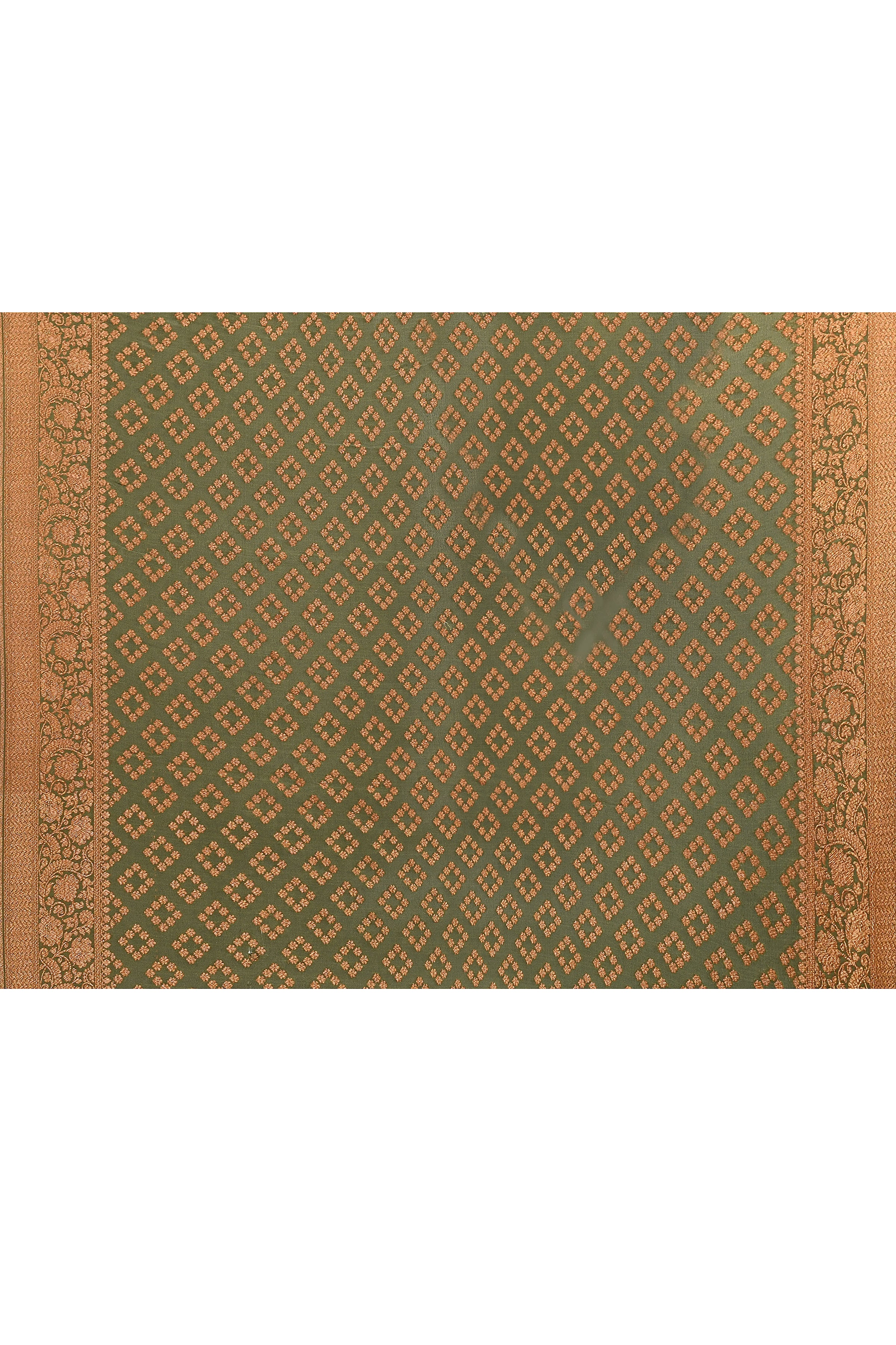 Handwoven Banarasi Printed Chiffon Silk Saree