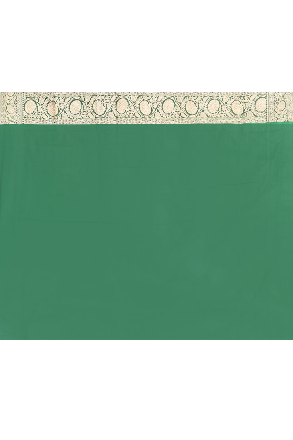 Handwoven Emerald Green Banarasi Katan Silk Saree