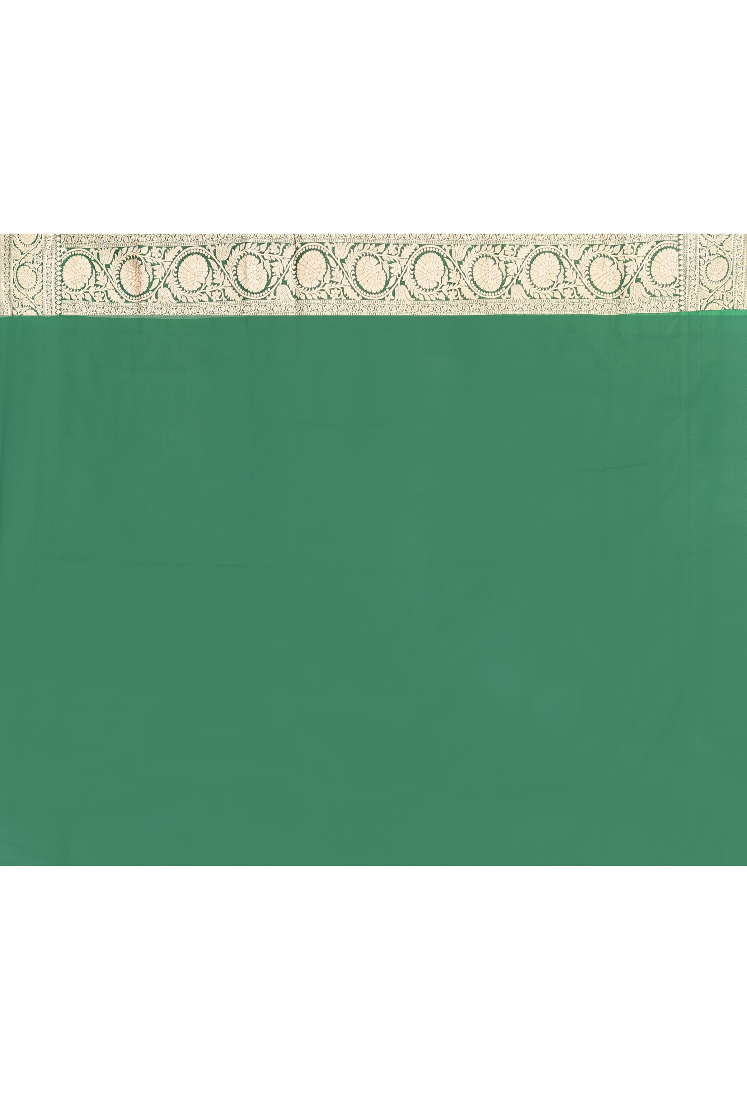 Handwoven Emerald Green Banarasi Katan Silk Saree