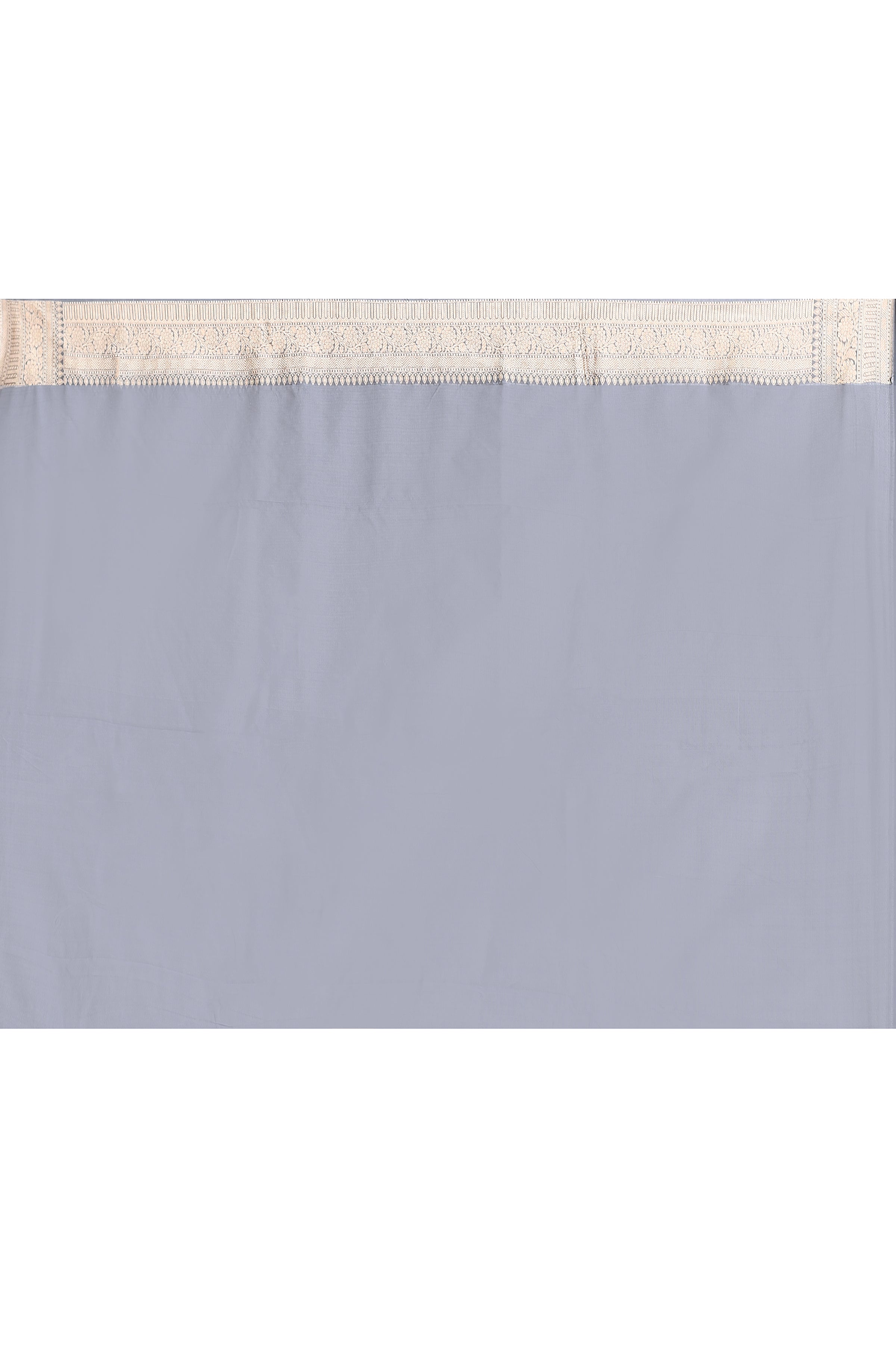 Handwoven Silver Grey Banarasi Soft Silk Saree