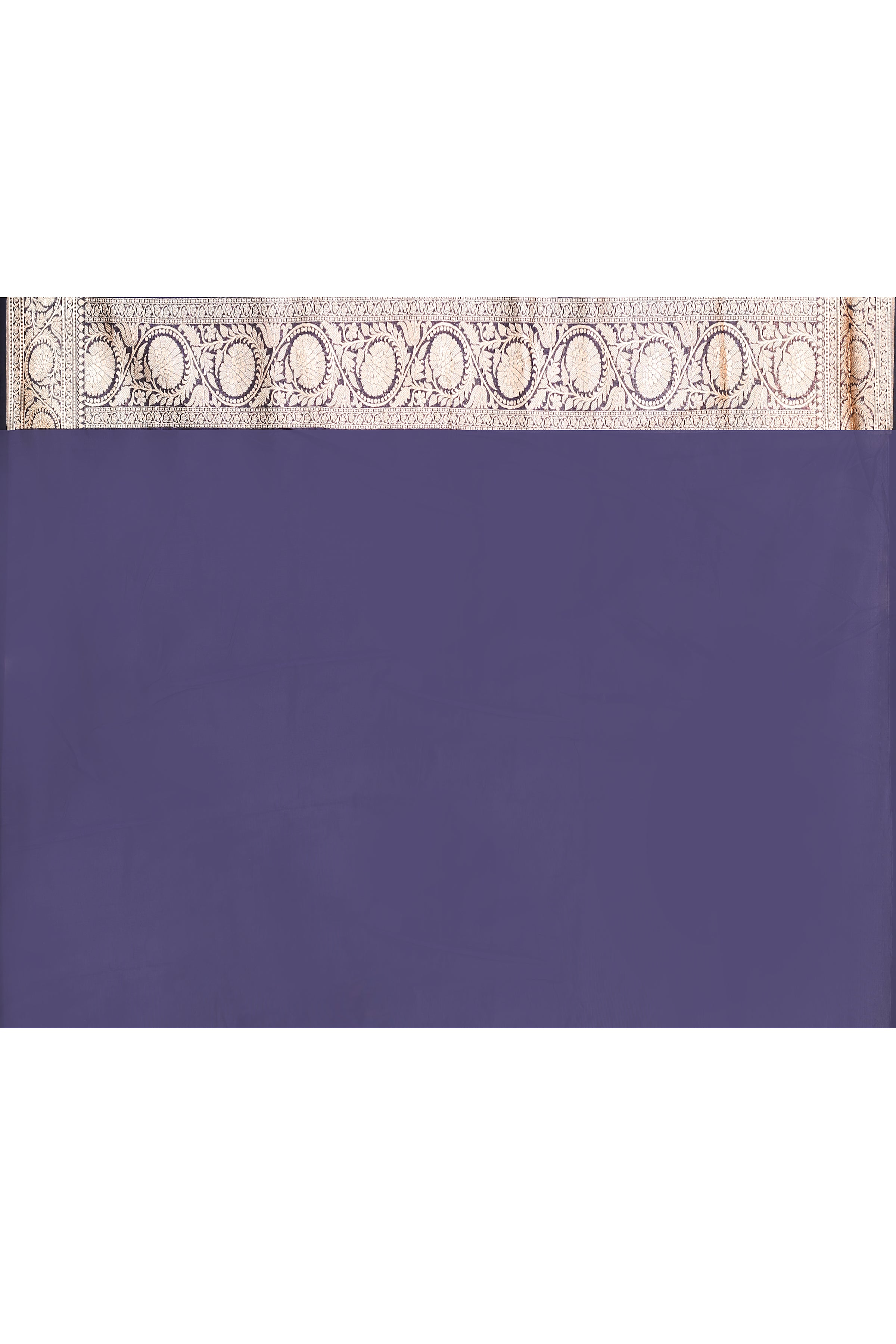 Handwoven Navy Blue Banarasi Katan Silk Saree