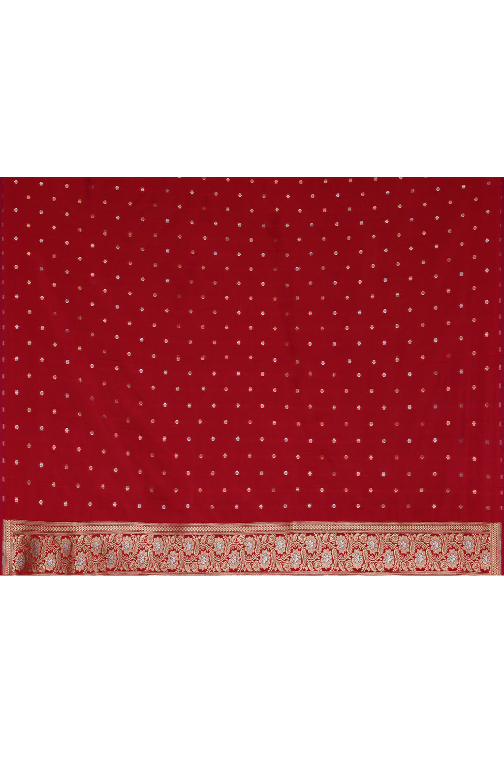 Handwoven Red Banarasi Soft Silk Saree
