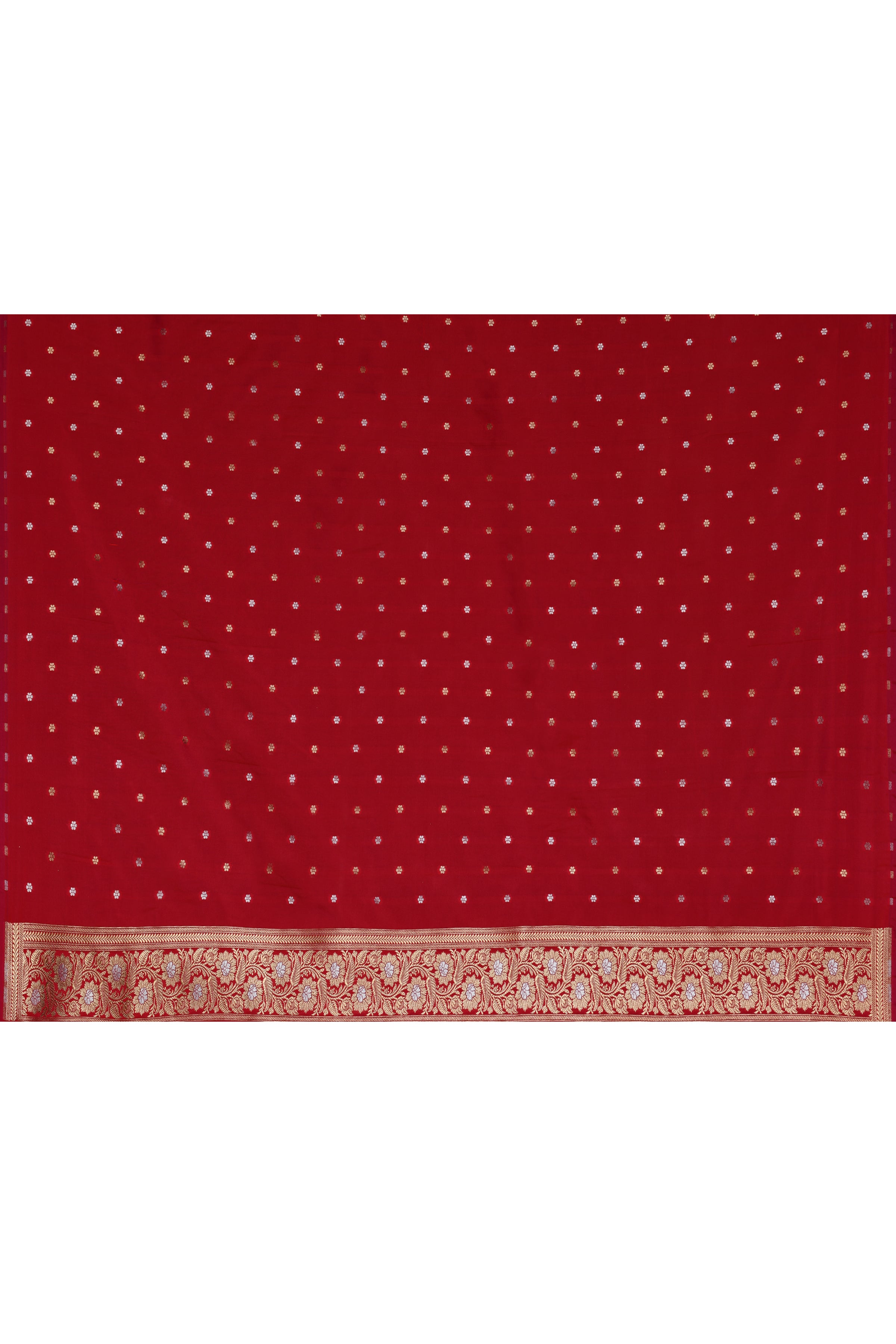 Handwoven Red Banarasi Soft Silk Saree