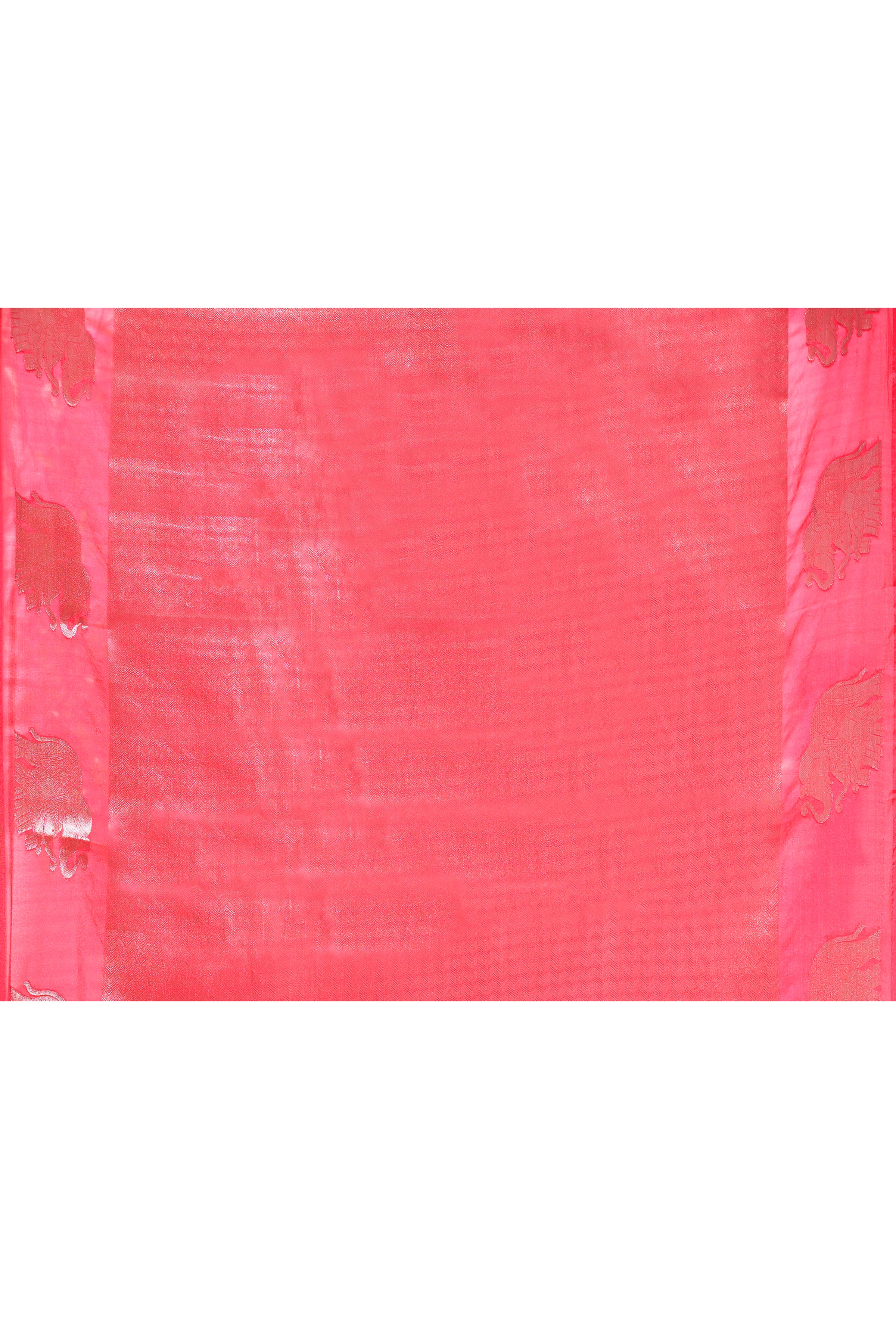 Pink Banarasi Soft Silk Saree