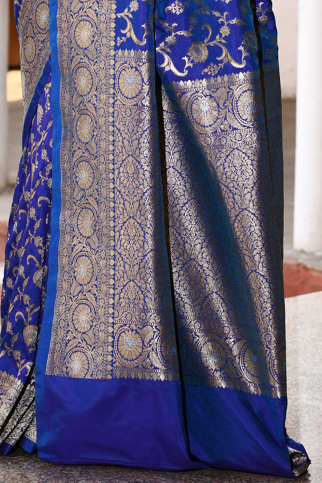 Handwoven Royal Blue Banarasi Soft Silk Saree