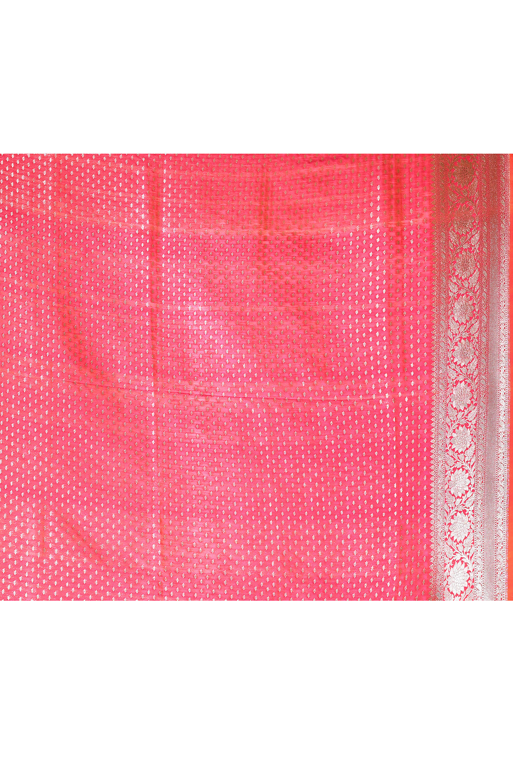 Handwoven Hot Pink Pure Banarasi Soft Silk Saree