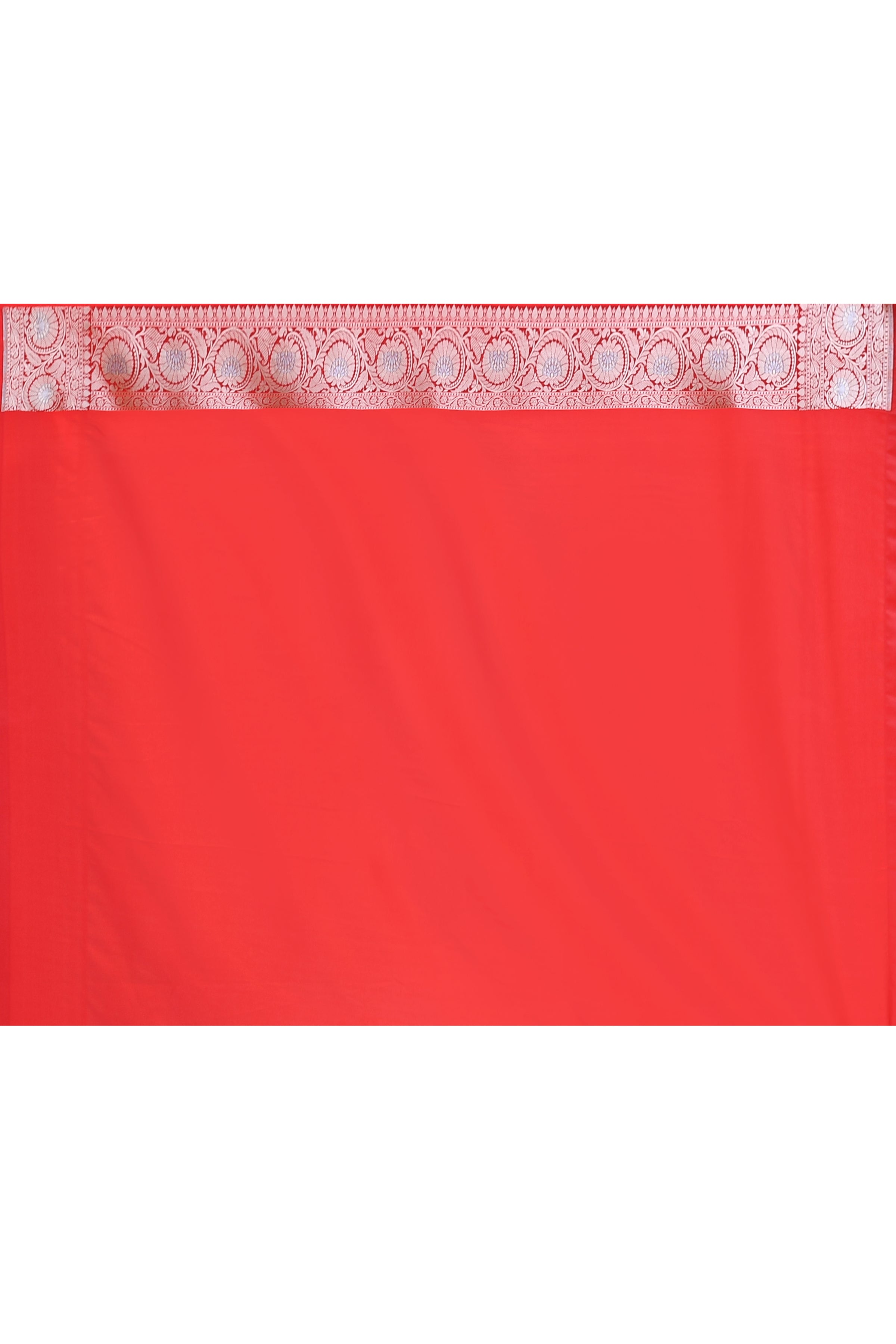 Handwoven Red Banarasi Soft Silk Saree