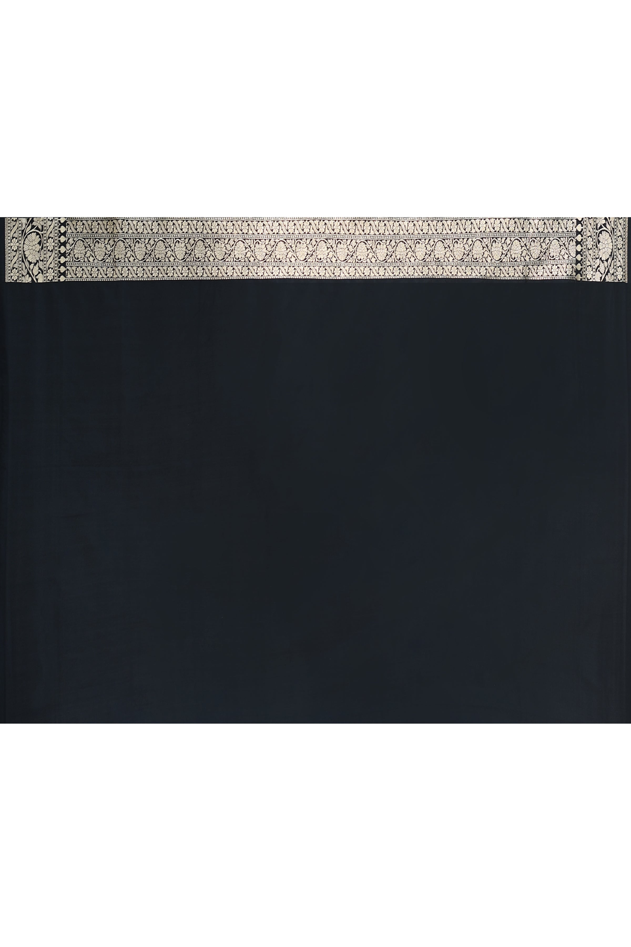 Handwoven Black Banarasi Soft Silk Saree