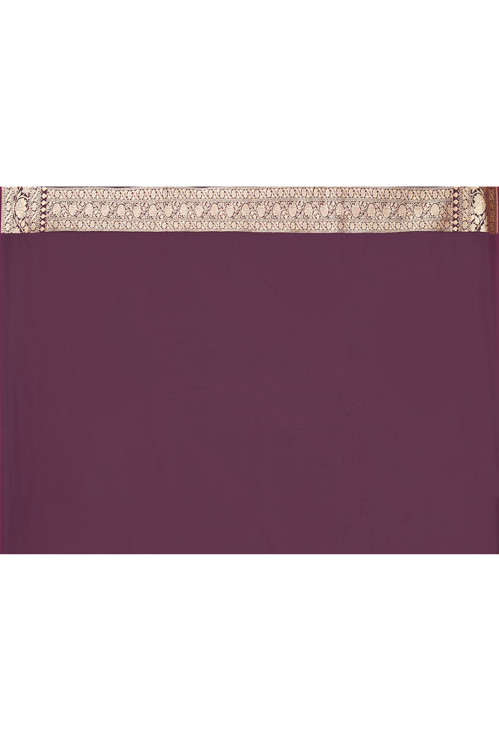 Handwoven Plum Banarasi Soft Silk Saree