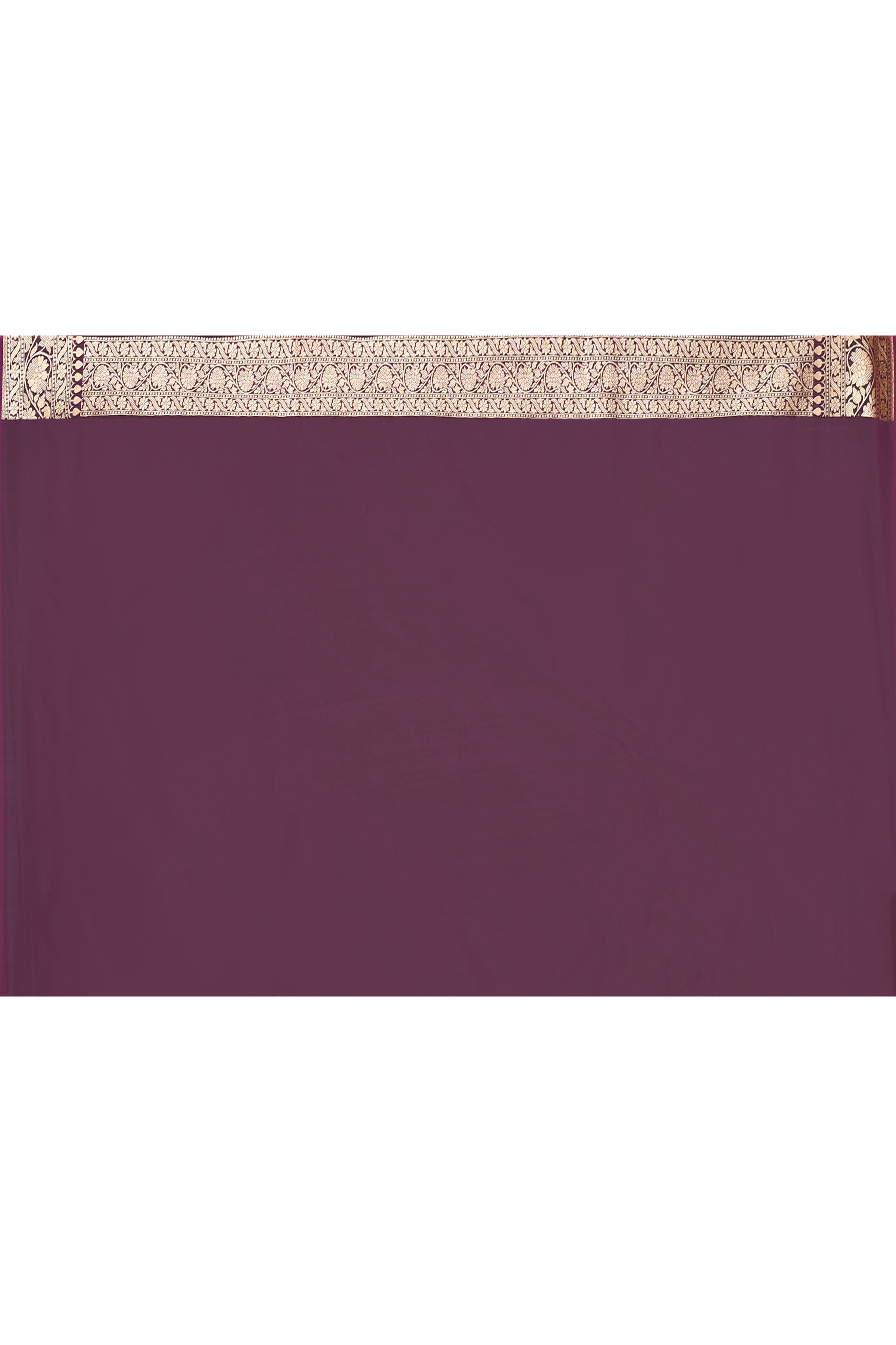 Handwoven Plum Banarasi Soft Silk Saree