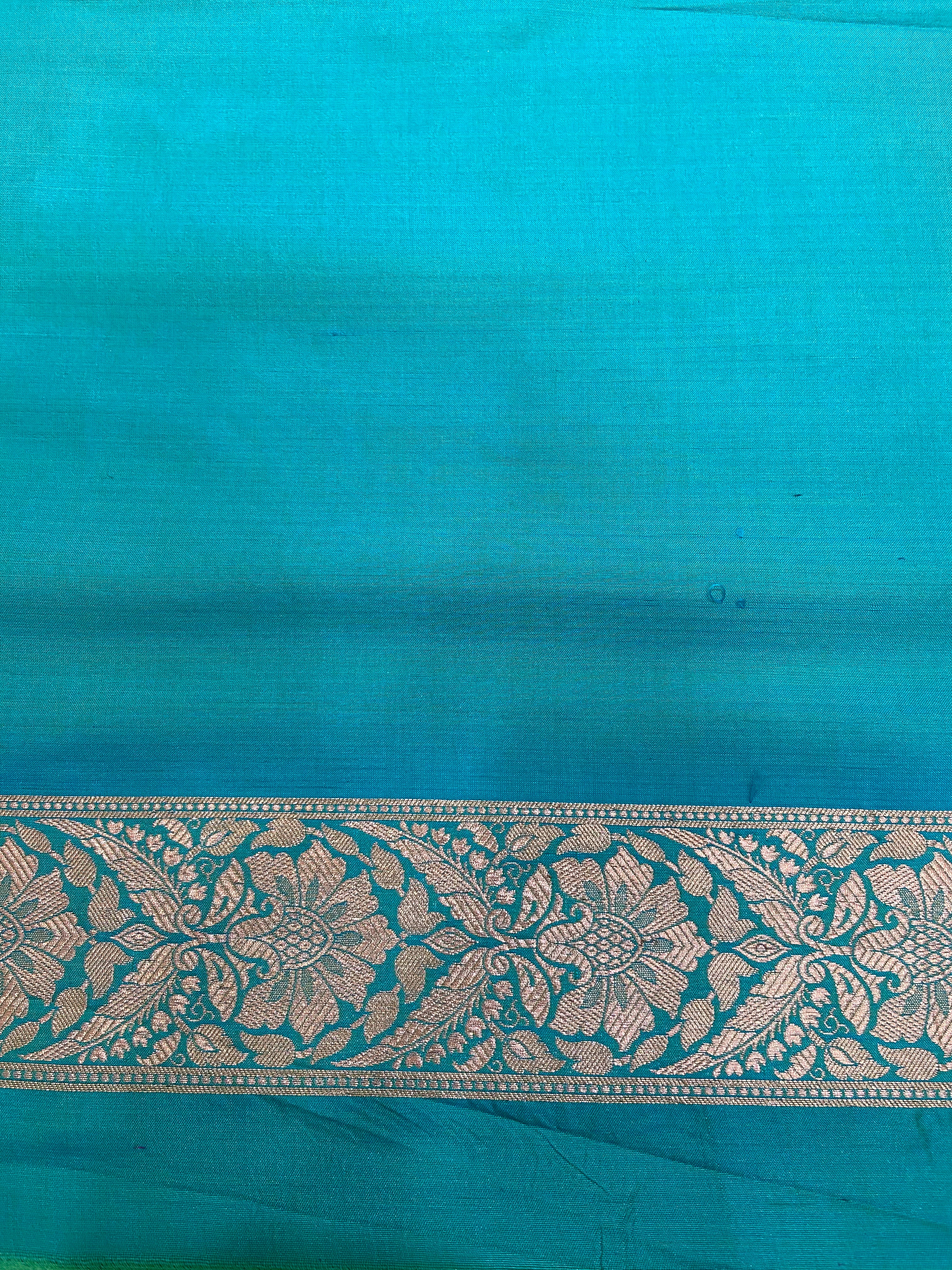 Emerald Green Katan Silk Handwoven Banaras Saree