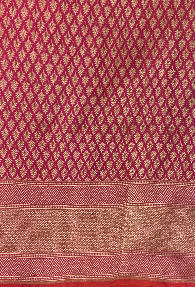 Deep Green  Katan Silk Handwoven Banaras Saree
