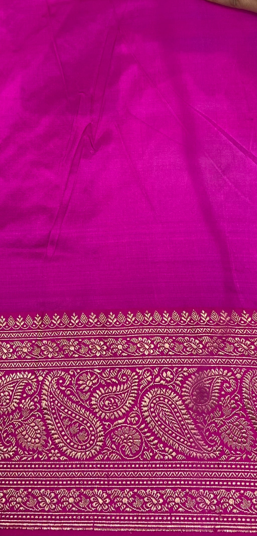 German  Blue Katan Silk Handwoven Banaras Saree