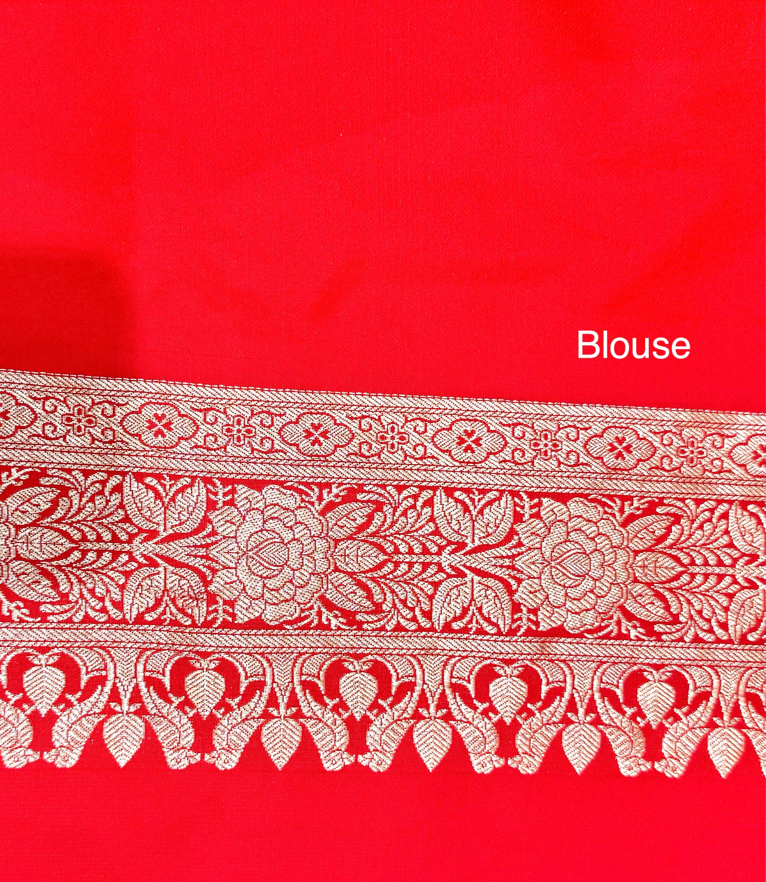 Handwoven Red Banarasi Ahinsa Silk saree