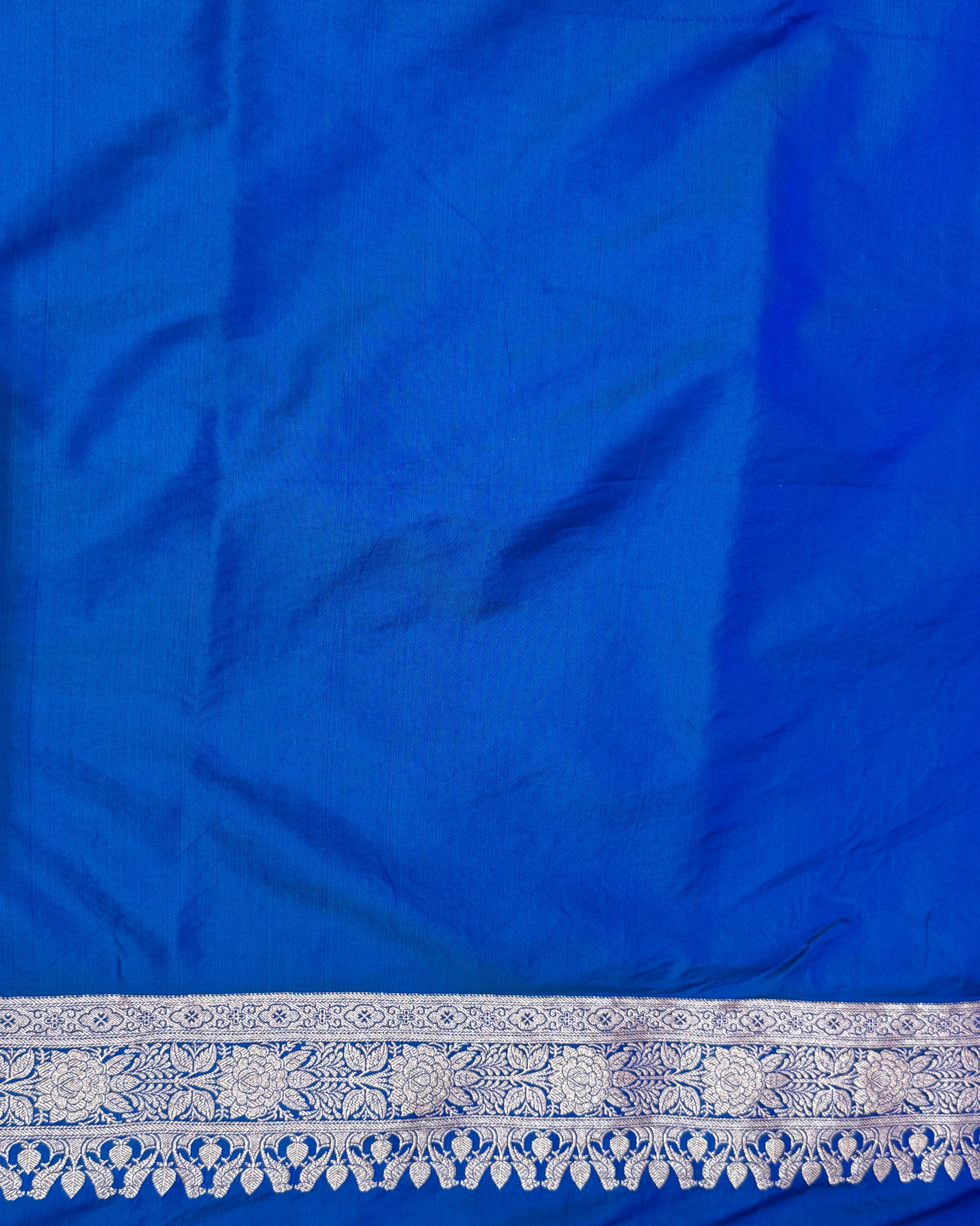 Handwoven Blue Banarasi Ahinsa Silk Saree
