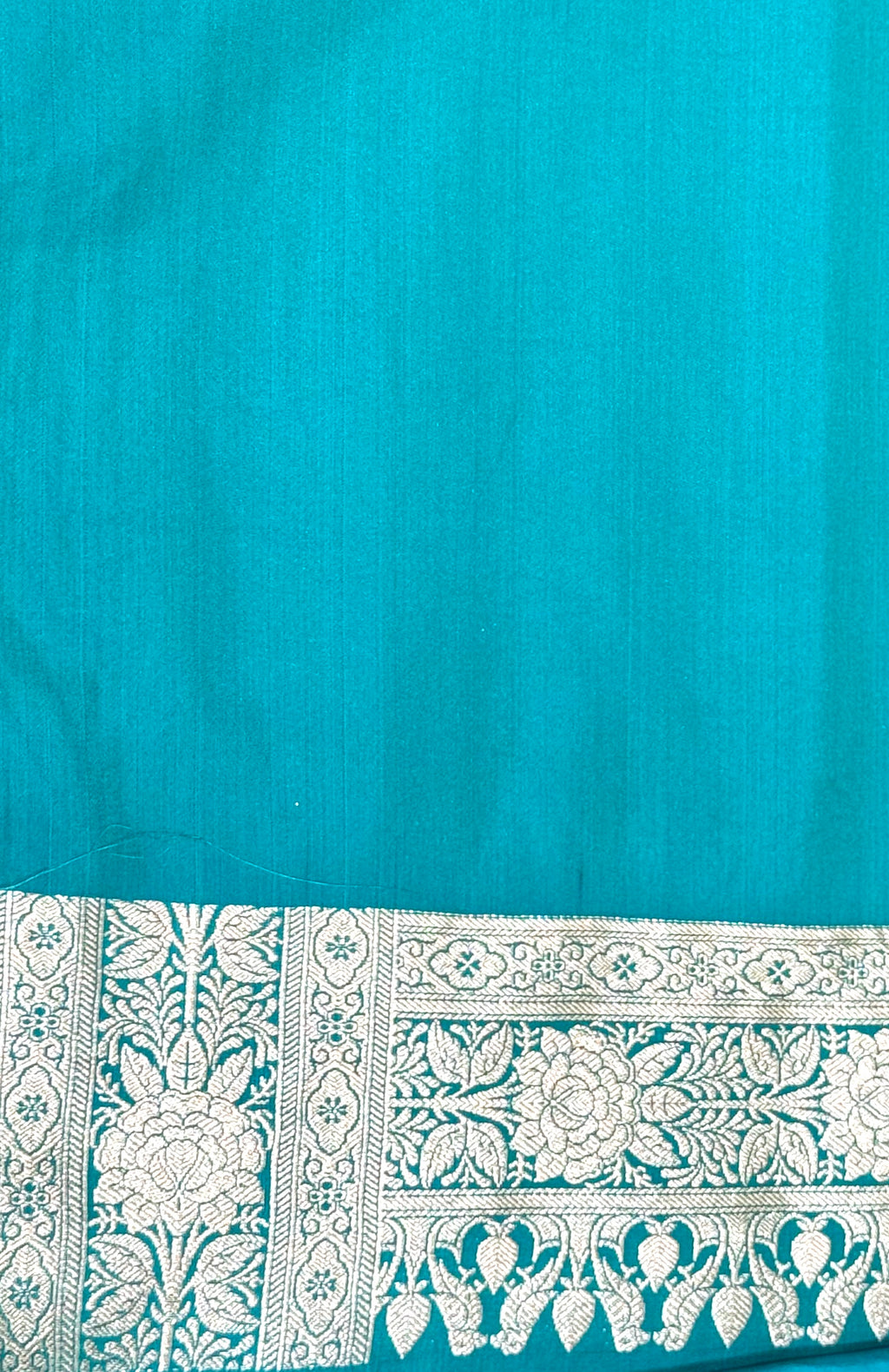 Handwoven Sea Green Banarasi Ahinsa Silk Saree