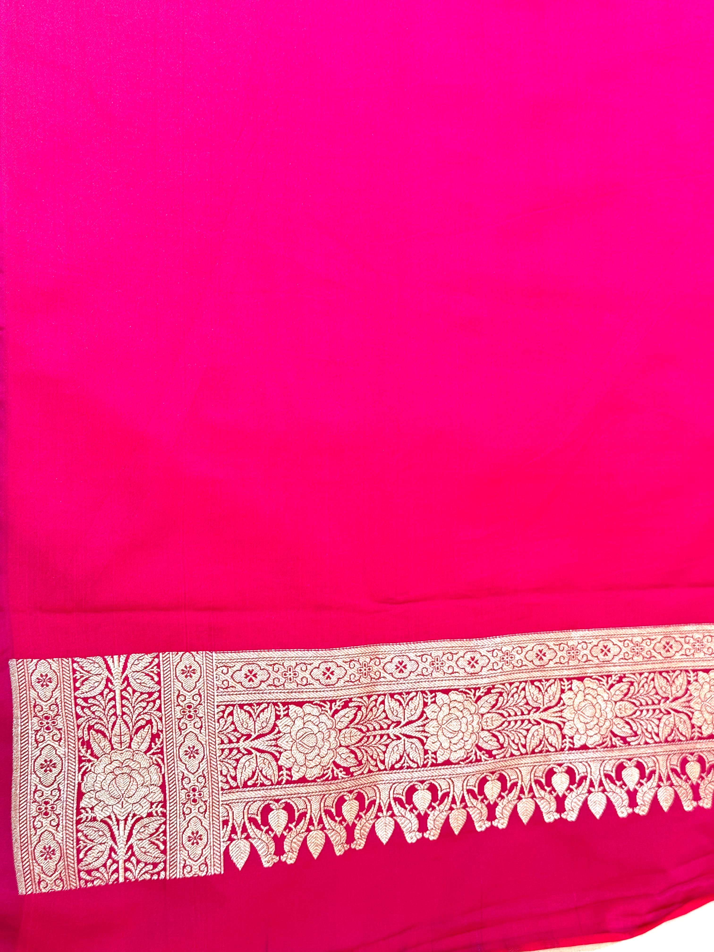 Handwoven Pink Banarasi Ahinsa Silk saree