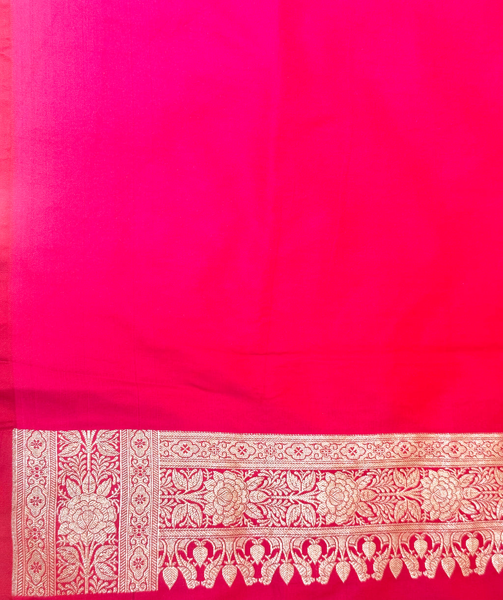 Handwoven Red Banarasi Ahinsa Silk Saree