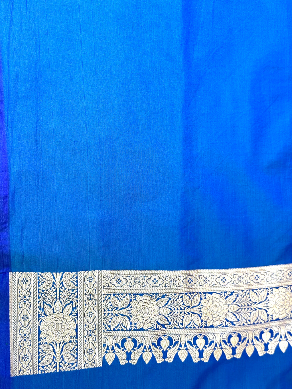 Handwoven Royal Blue Banarasi Ahinsa Silk Saree