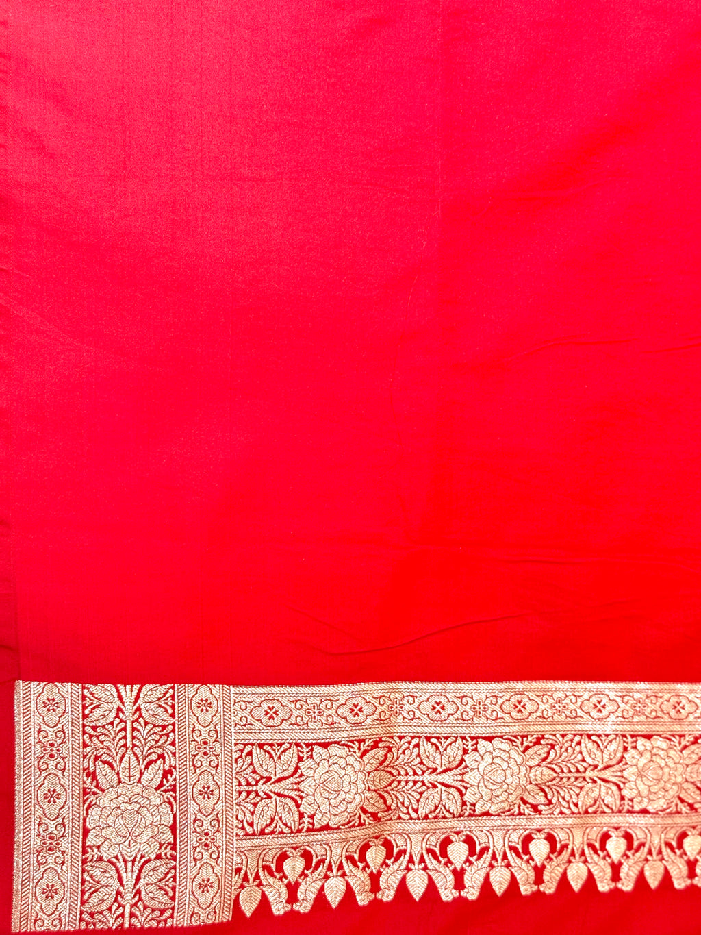 Handwoven Red Banarasi Ahinsa Silk Saree