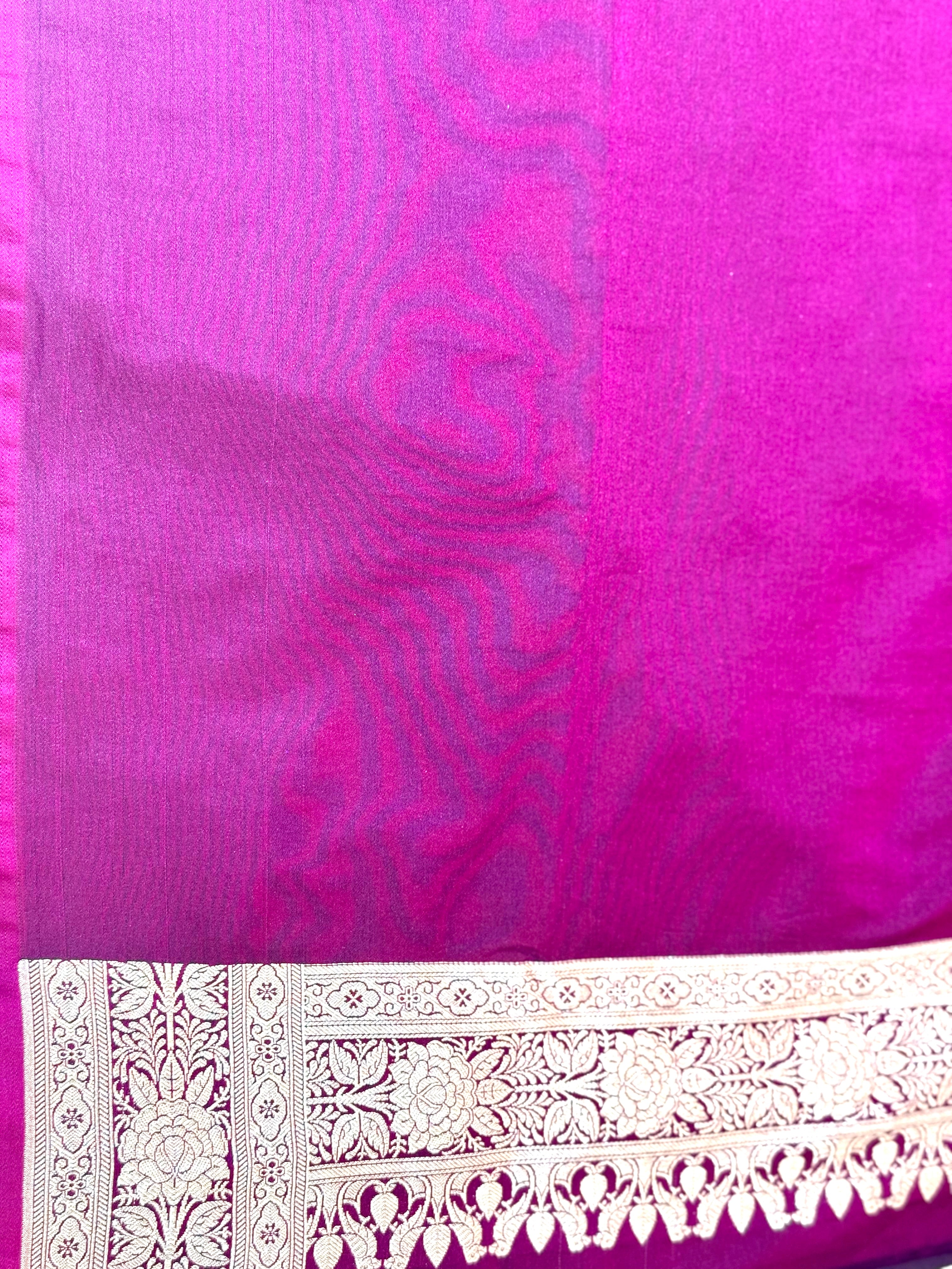 Handwoven Purple Banarasi Ahinsa Silk saree
