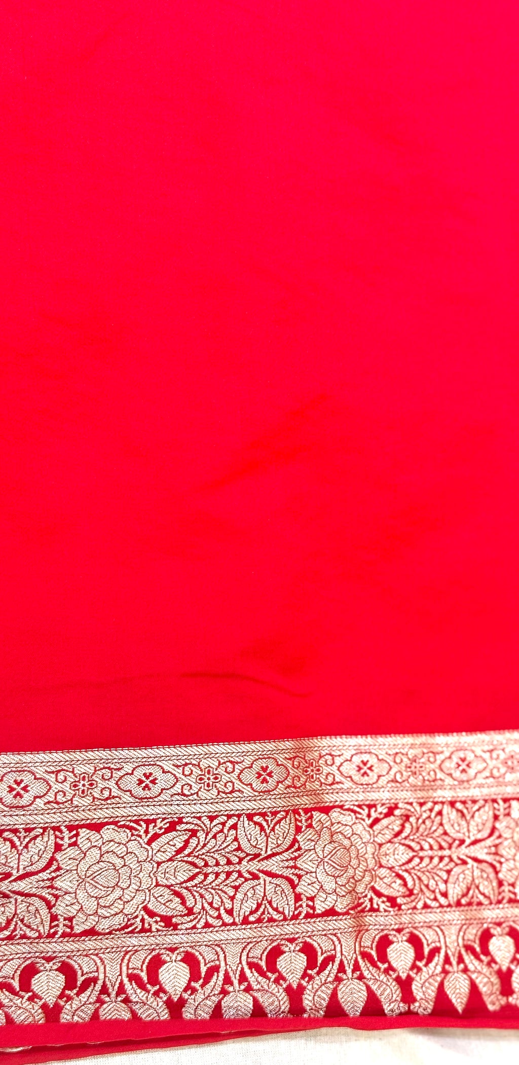Handwoven Red Banarasi Ahinsa Silk Saree