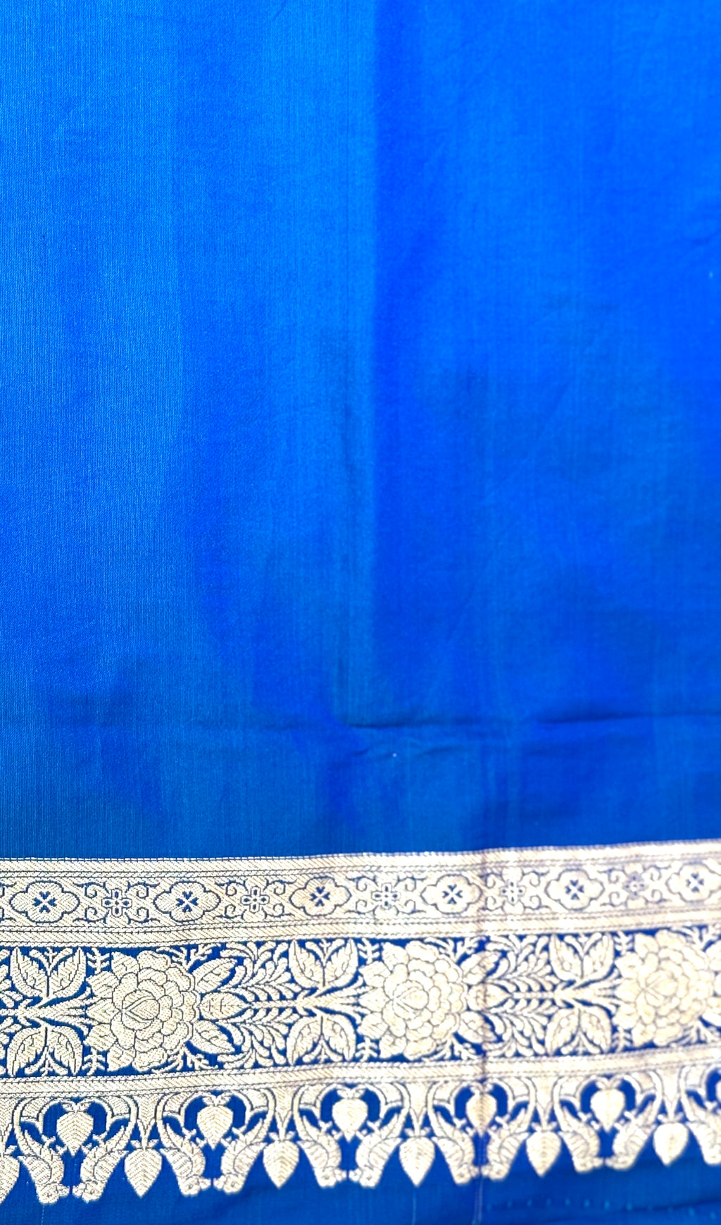 Handwoven Blue Banarasi Ahinsa Silk Saree