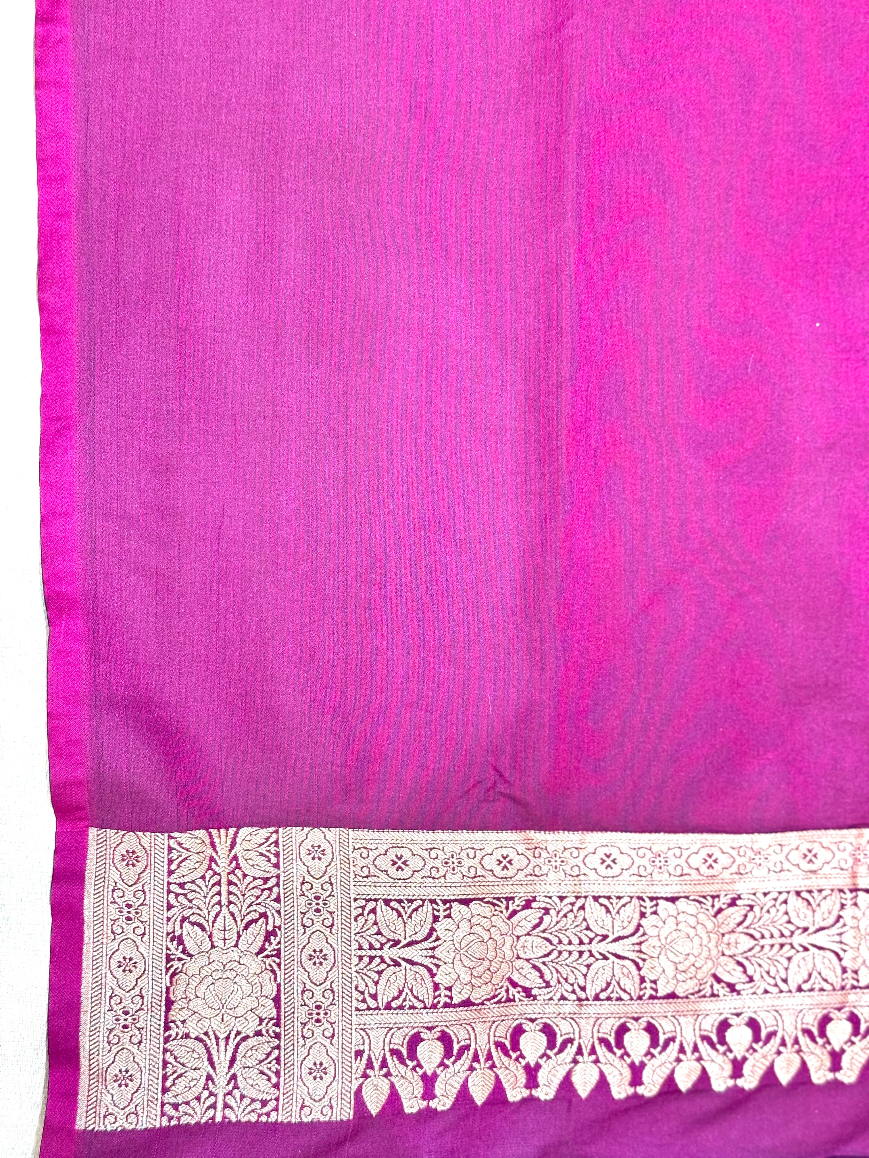 Purple Banarasi Ahinsa Silk saree