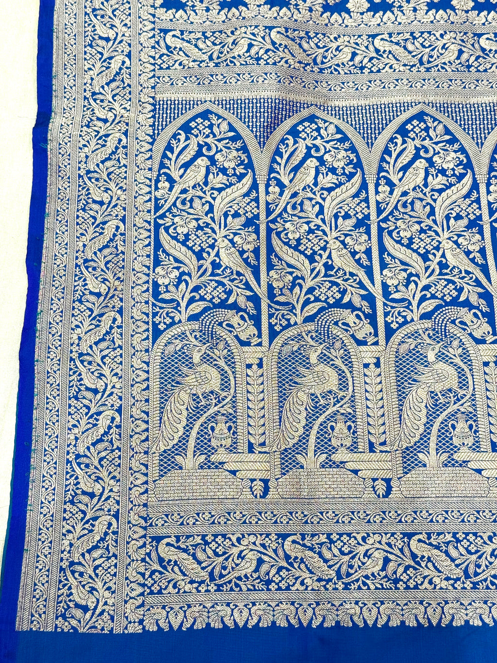 Blue Banarasi Ahinsa Silk saree