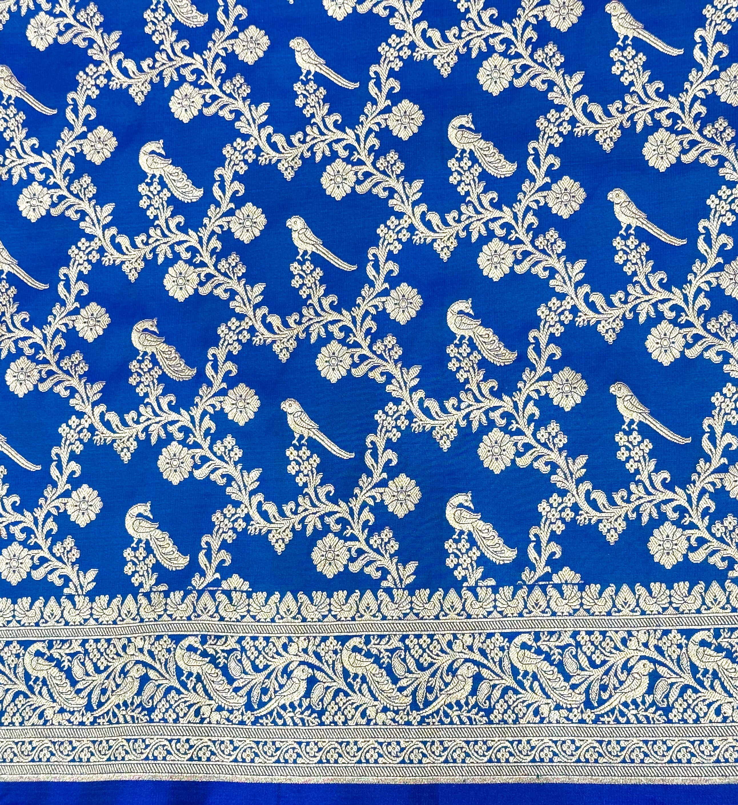 Blue Banarasi Ahinsa Silk saree