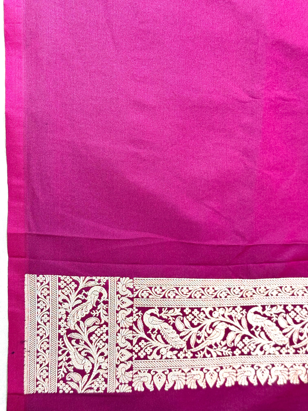 Handwoven Wine Banarasi Ahinsa Silk Saree