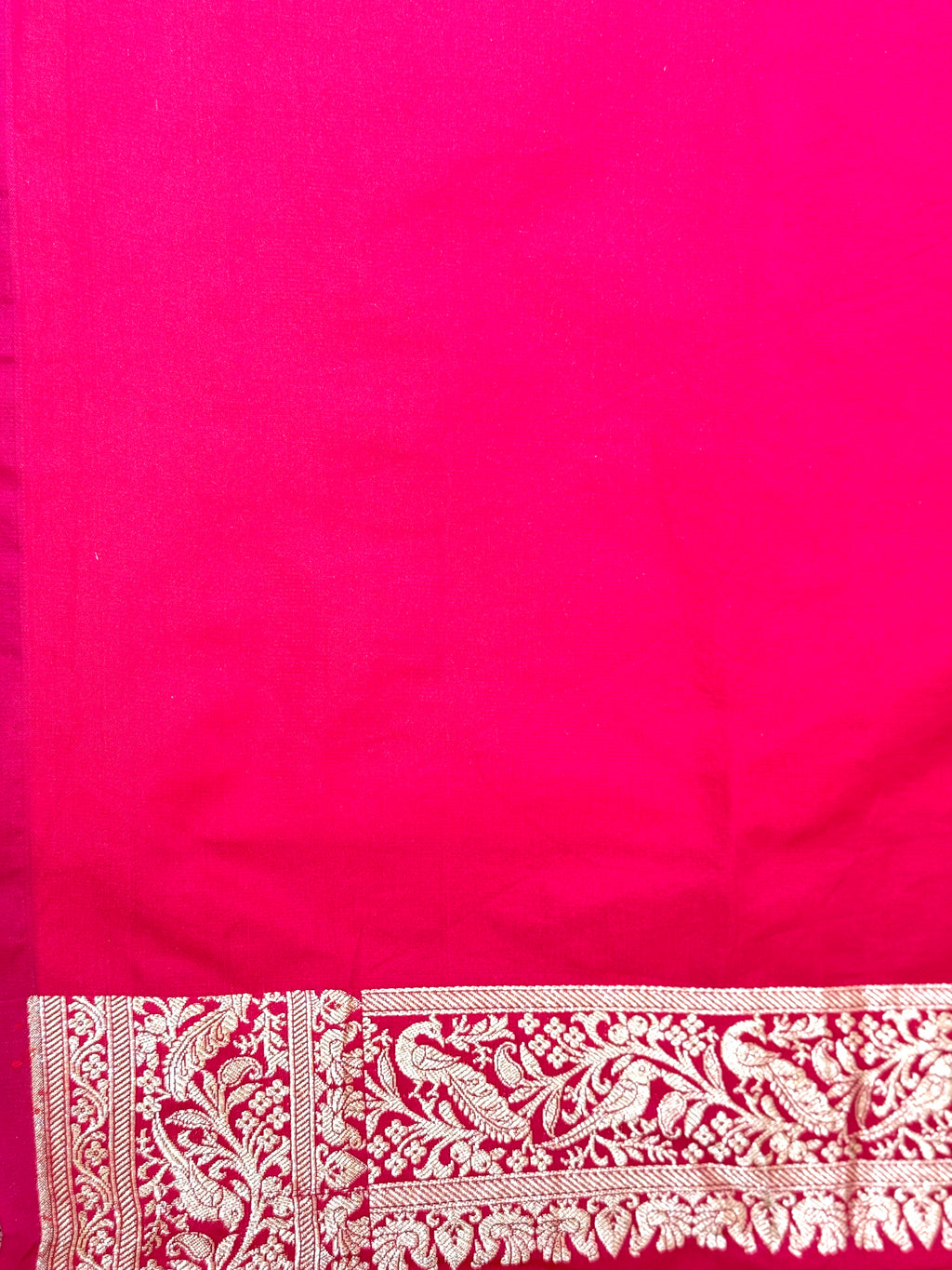 Handwoven Pink Banarasi Ahinsa Silk Saree