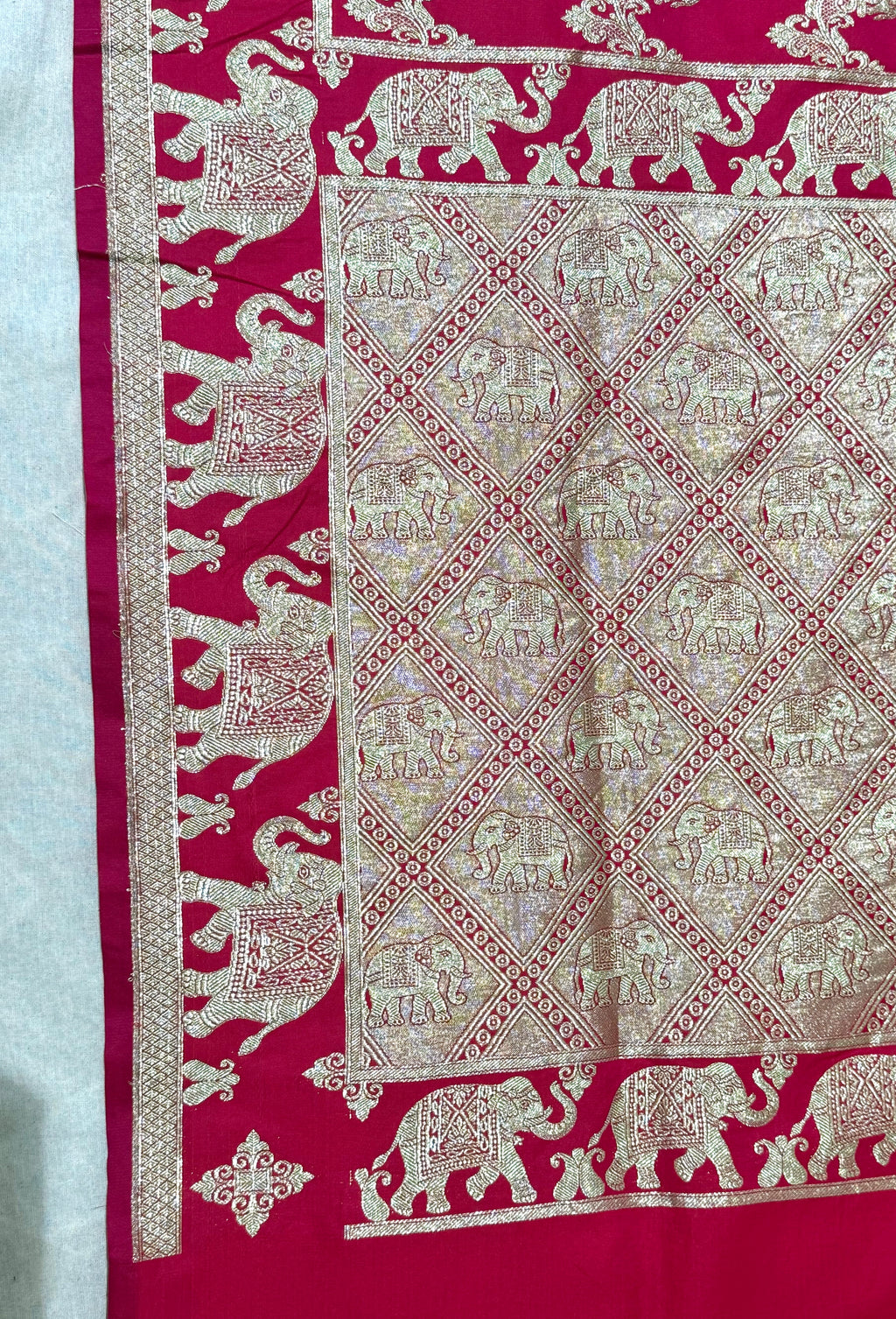 Handwoven Pink Banarasi Ahinsa Silk Saree
