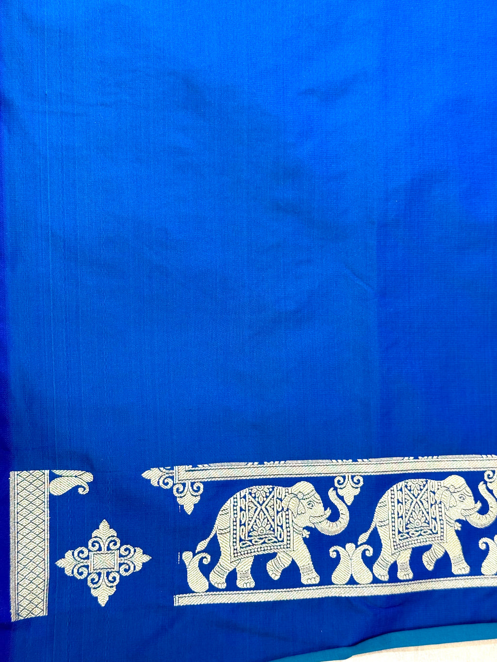 Handwoven Royal Blue Banarasi Ahinsa Silk Saree