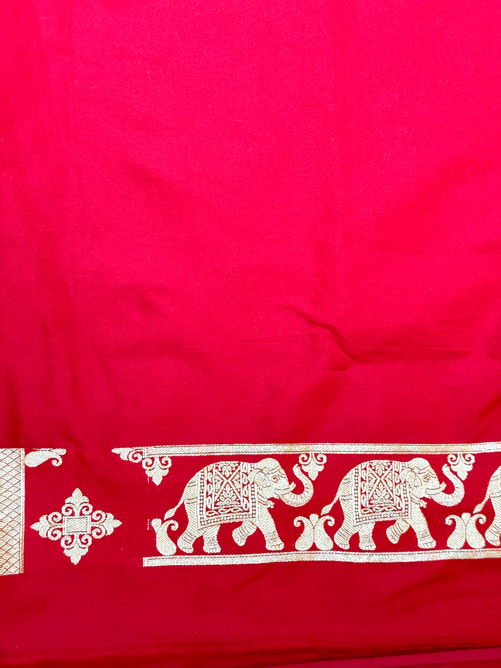 Handwoven Red Banarasi Ahinsa Silk Saree
