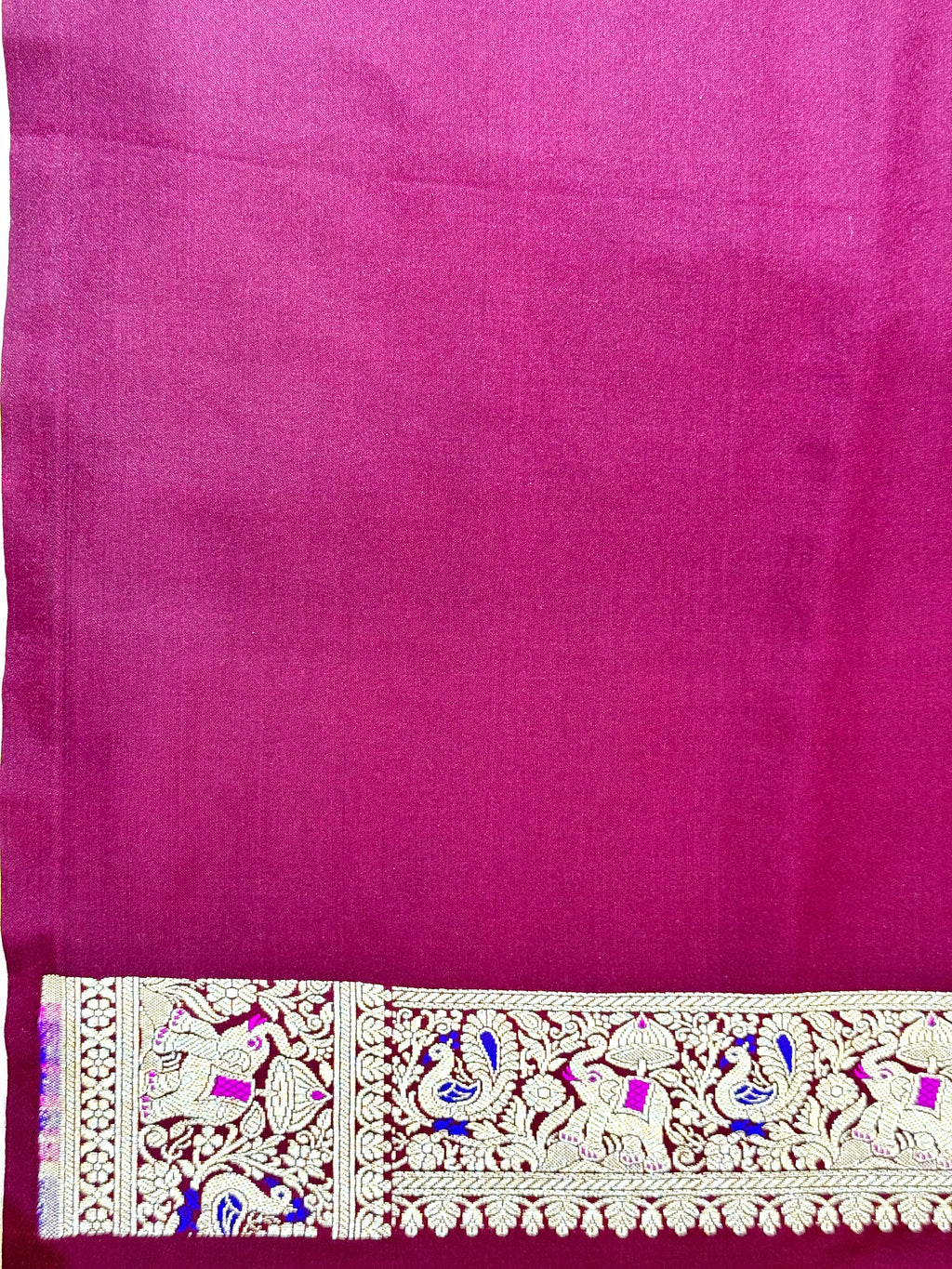 Handwoven Maroon Banarasi Ahinsa Silk Saree