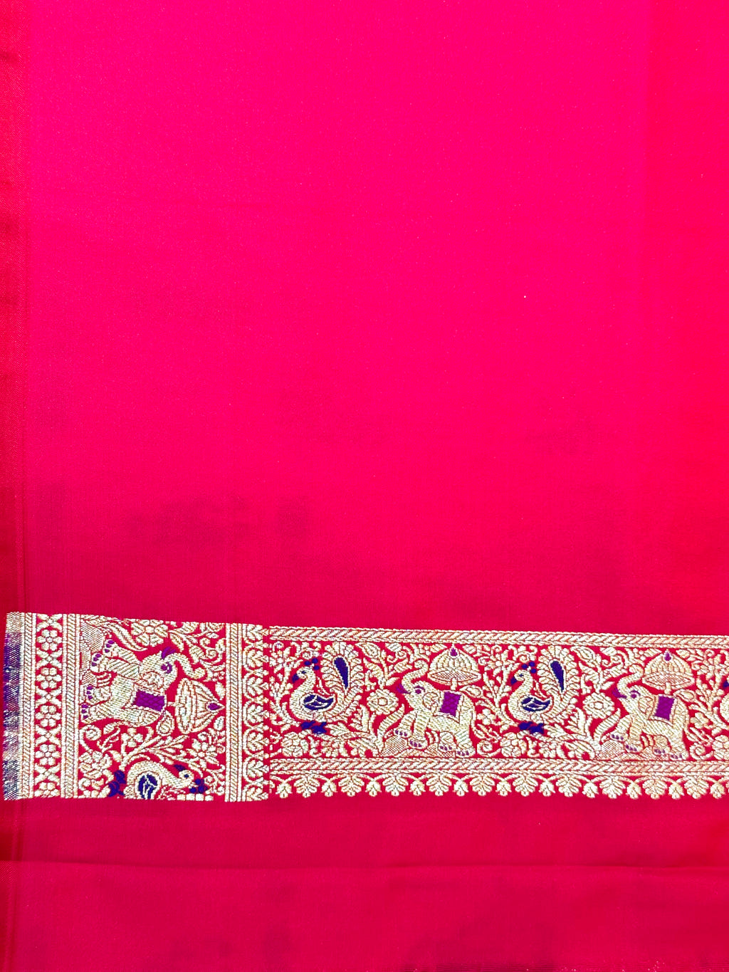 Handwoven Red Banarasi Ahinsa Silk Saree
