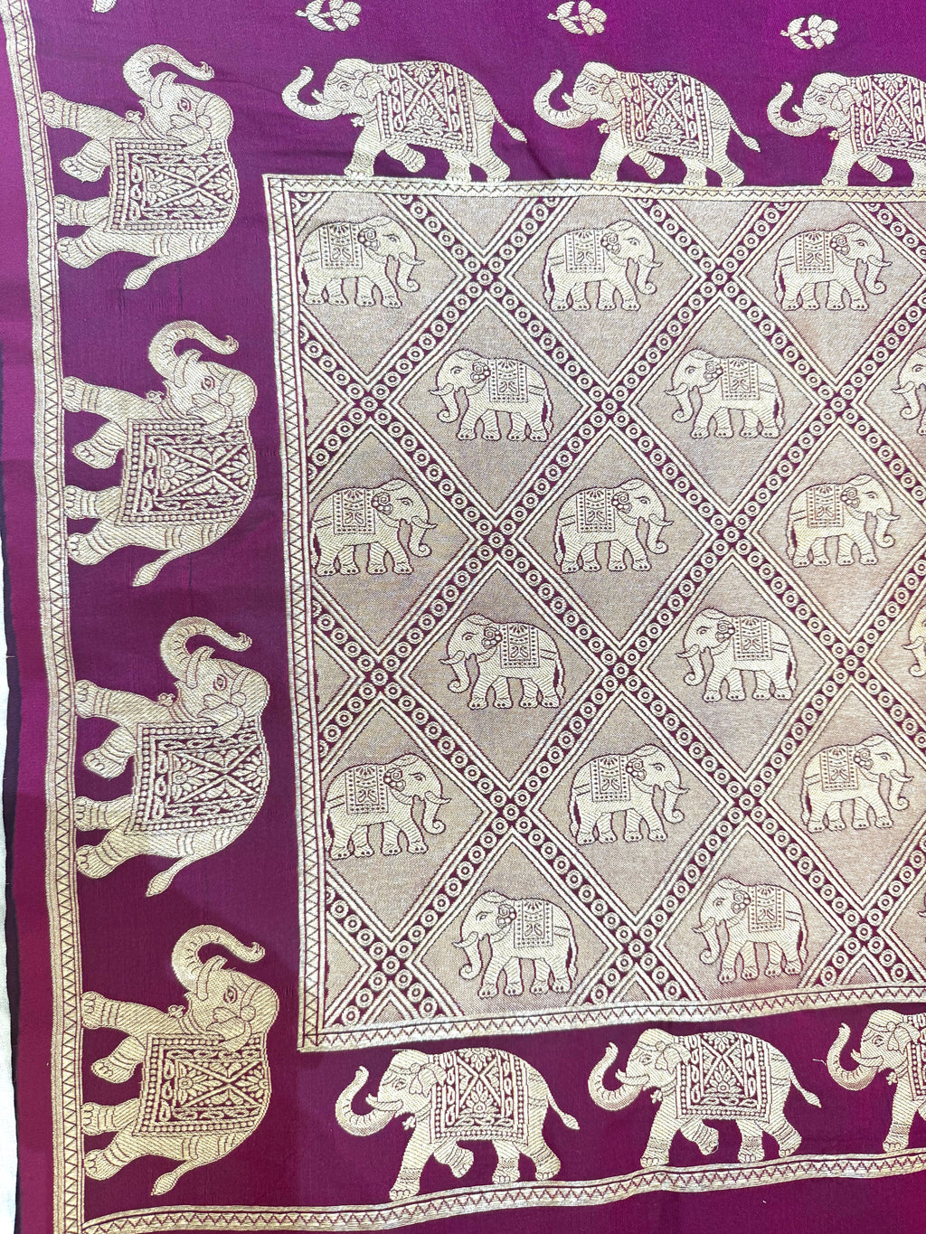 Handwoven Rani Pink Banarasi Ahinsa Silk Saree
