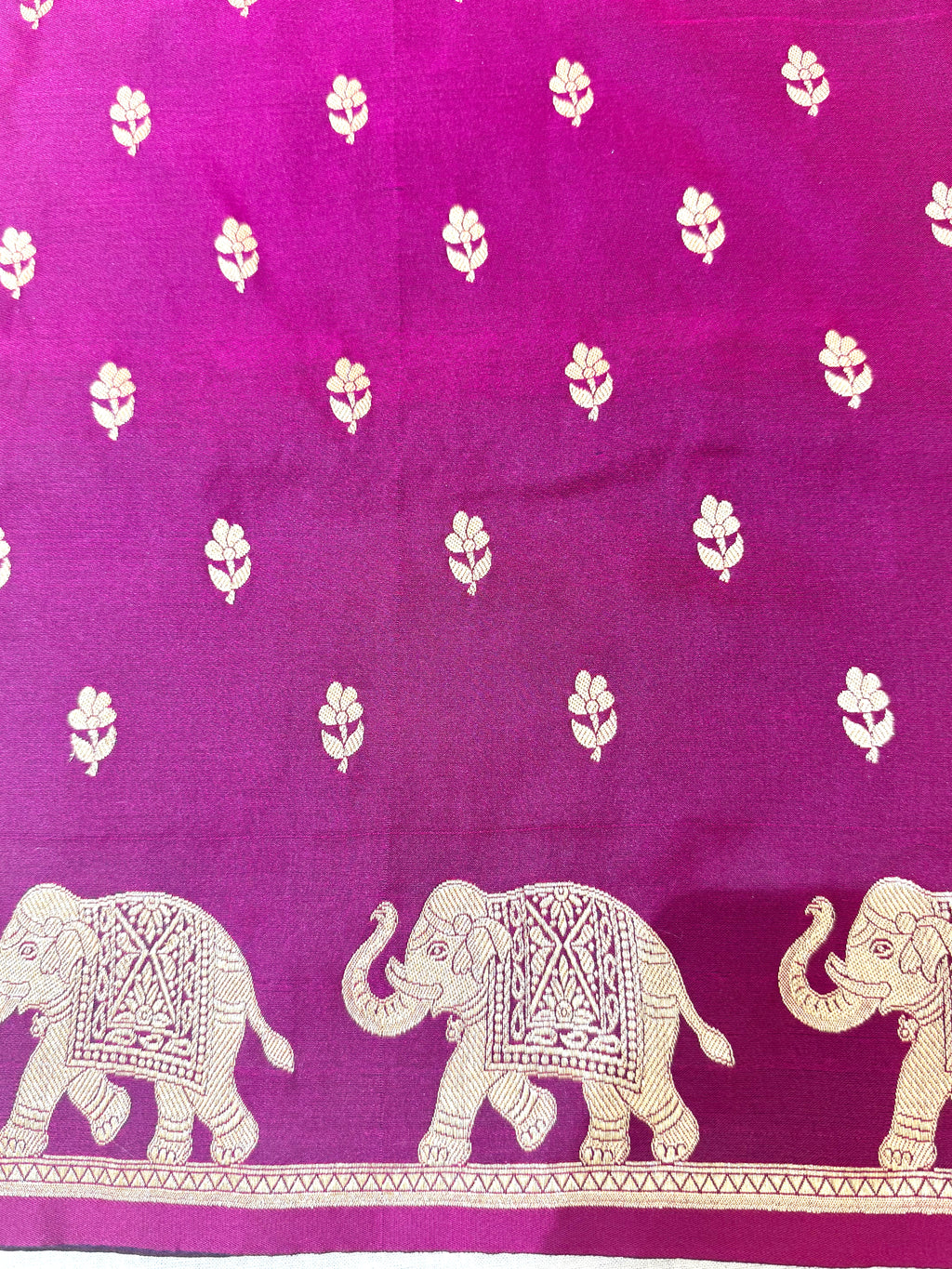 Handwoven Rani Pink Banarasi Ahinsa Silk Saree