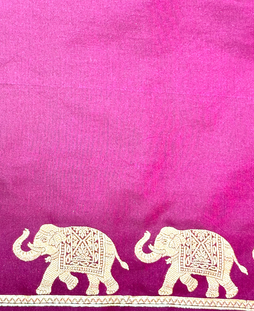 Handwoven Rani Pink Banarasi Ahinsa Silk Saree