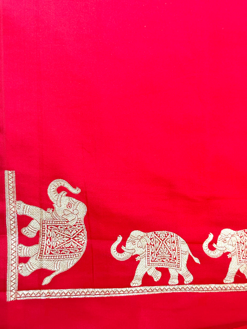 Handwoven Red Banarasi Ahinsa Silk Saree