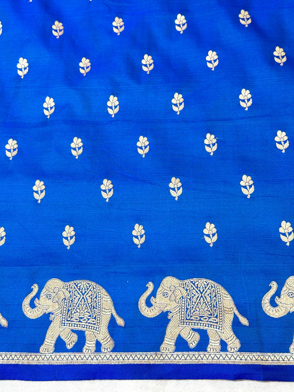 Handwoven Royal Blue Banarasi Ahinsa Silk Saree