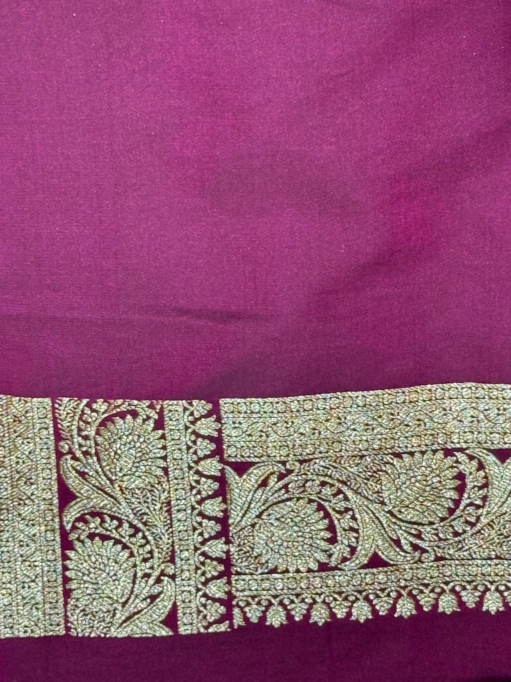 Wine Maroon Banarasi Mashru Katan Silk Saree