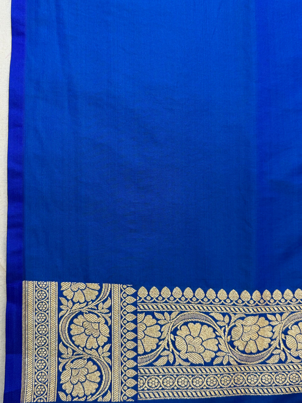 Royal Blue Banarasi Mashru Katan Silk Saree MS02