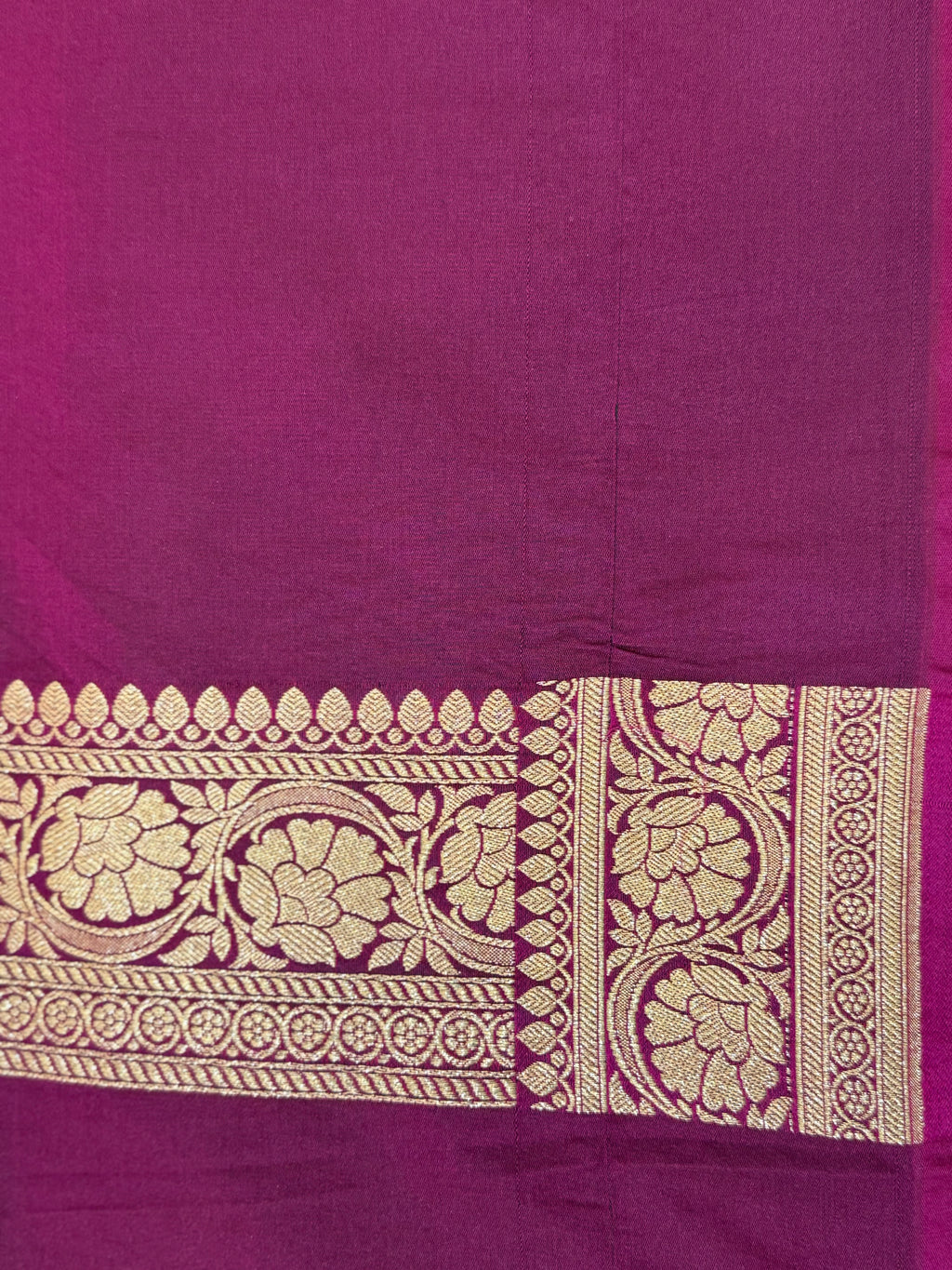 Royal Purple Banarasi Mashru Katan Silk Saree MS01