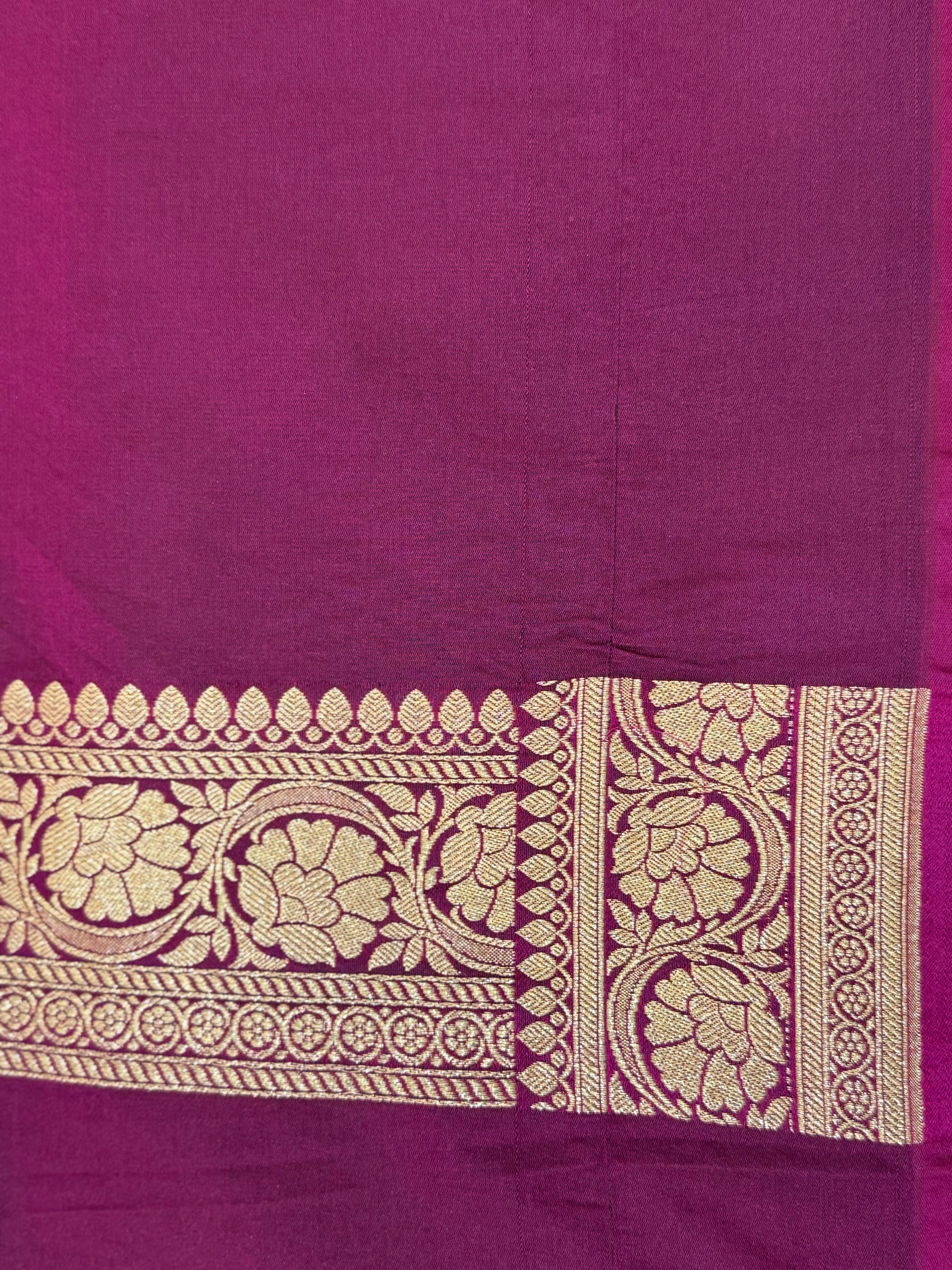 Royal Purple Banarasi Mashru Katan Silk Saree MS01