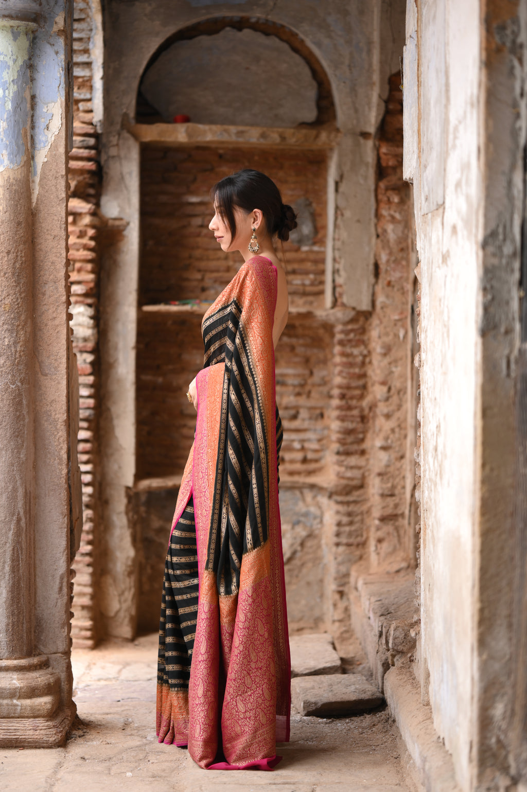 Khaddi Chiffon Handwoven Banarasi Saree
