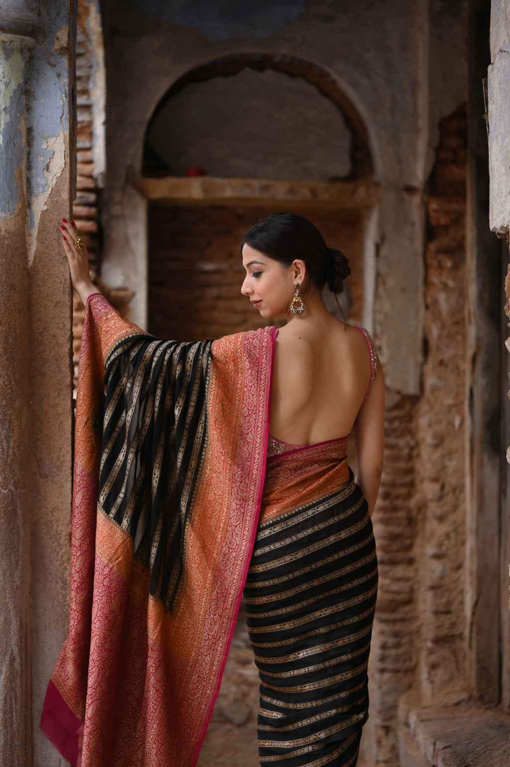 Khaddi Chiffon Handwoven Banarasi Saree