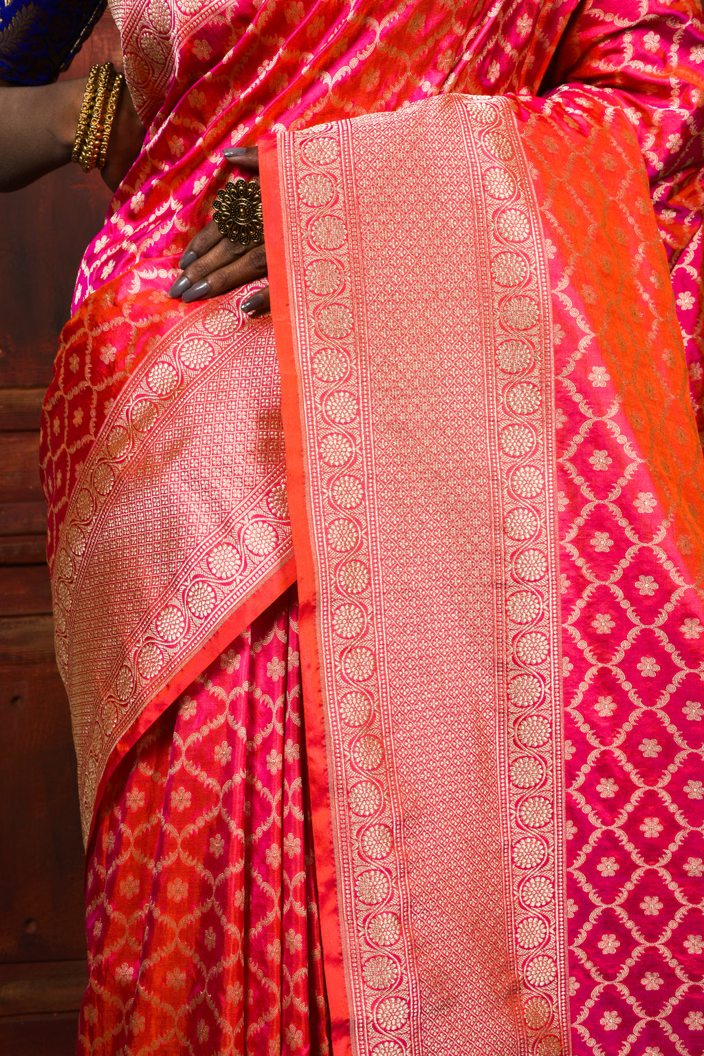 Deep Green  Katan Silk Handwoven Banaras Saree