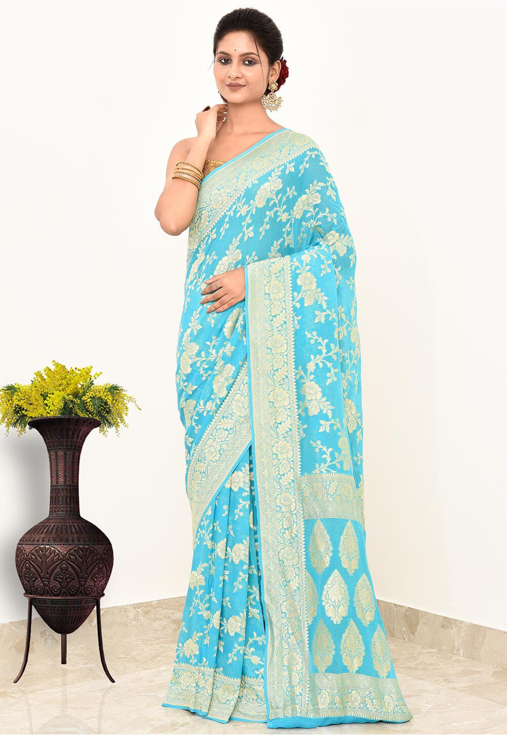 CHIFFON Silk Handwoven Banaras Saree